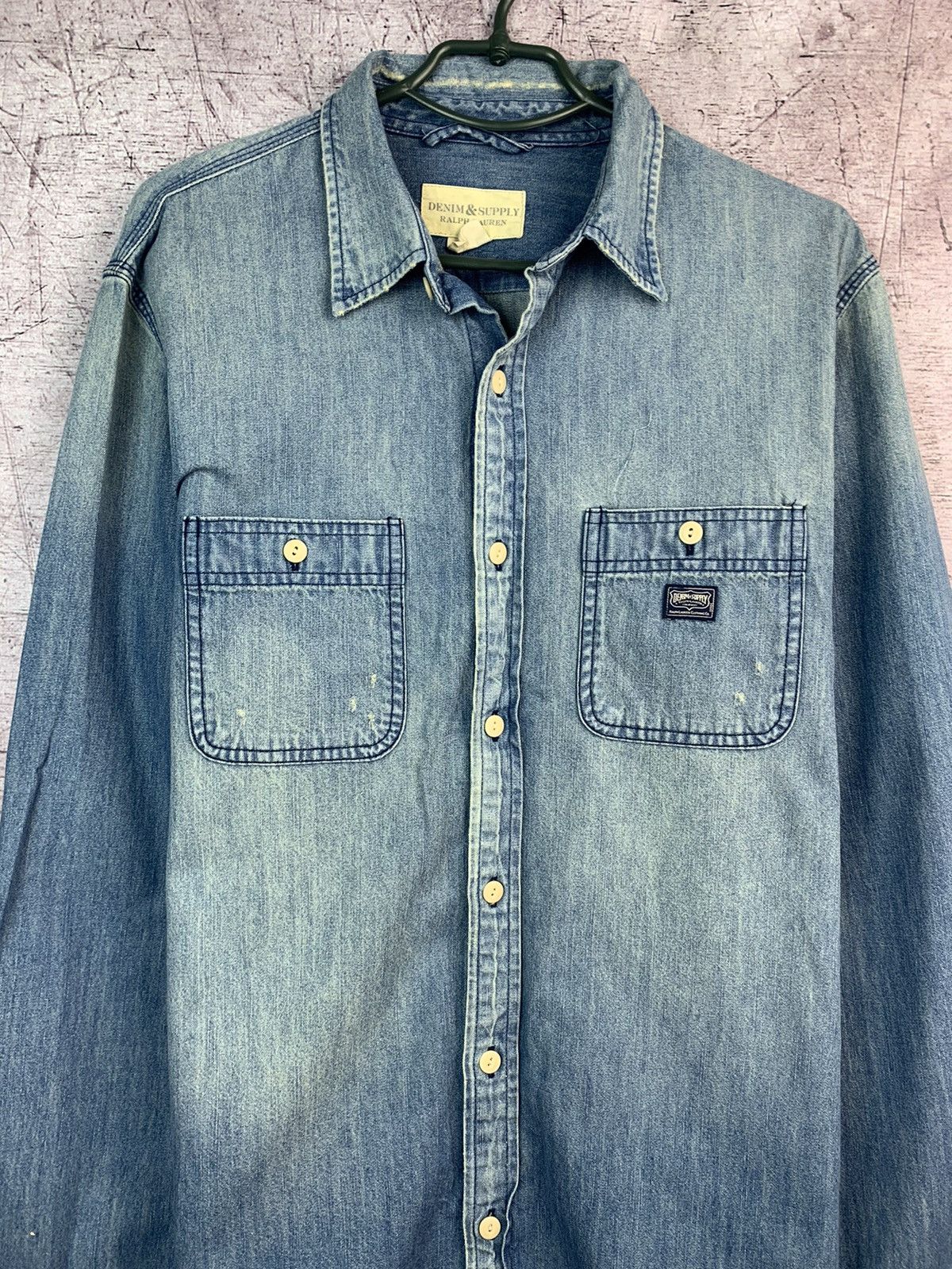 Denim & Supply Ralph Lauren Denim And Supply Ralph Lauren Distressed Denim Shirt Size US L / EU 52-54 / 3 - 3 Thumbnail