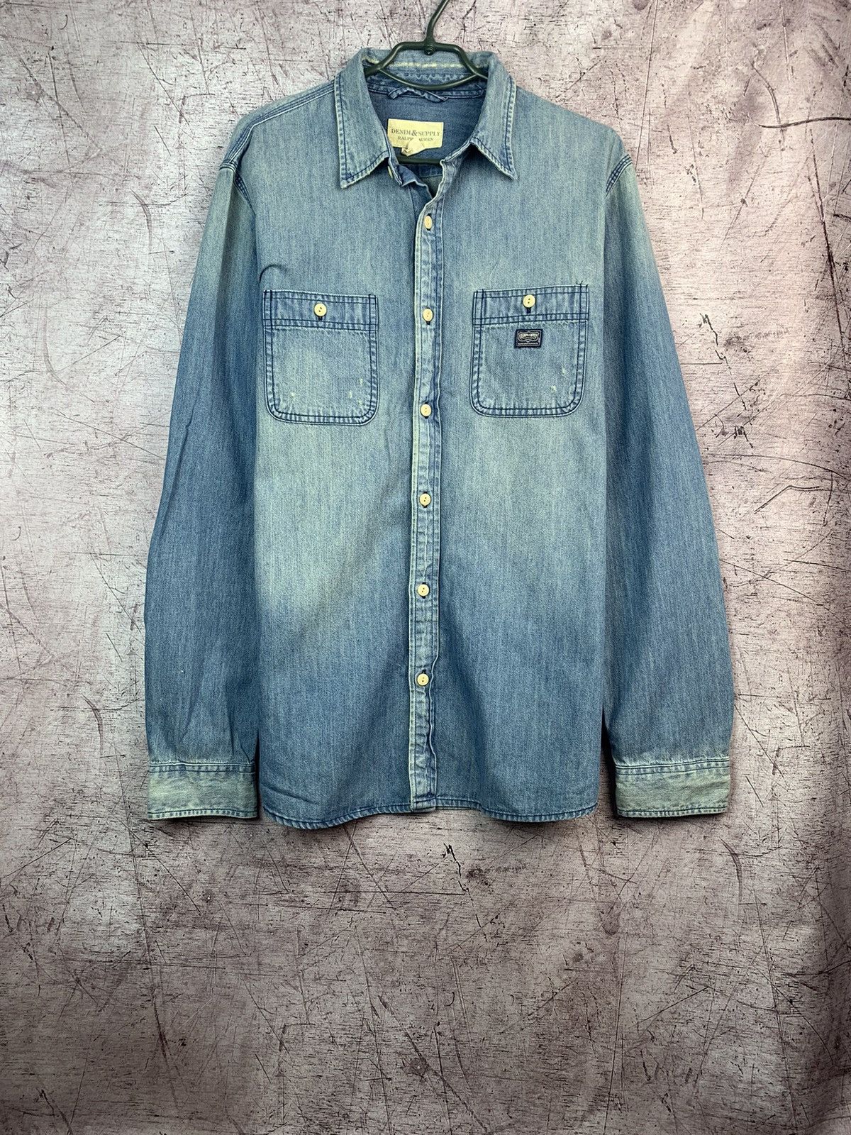 Denim & Supply Ralph Lauren Denim And Supply Ralph Lauren Distressed Denim Shirt Size US L / EU 52-54 / 3 - 1 Thumbnail