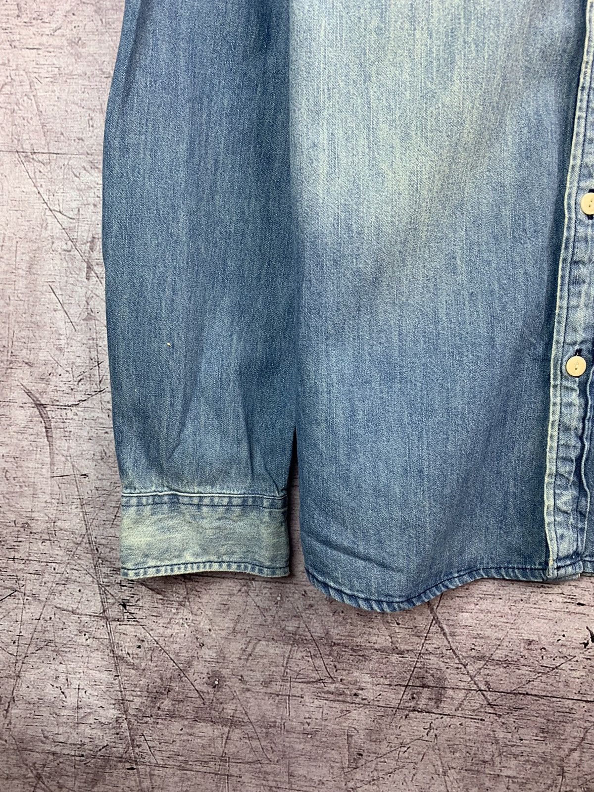 Denim & Supply Ralph Lauren Denim And Supply Ralph Lauren Distressed Denim Shirt Size US L / EU 52-54 / 3 - 4 Thumbnail