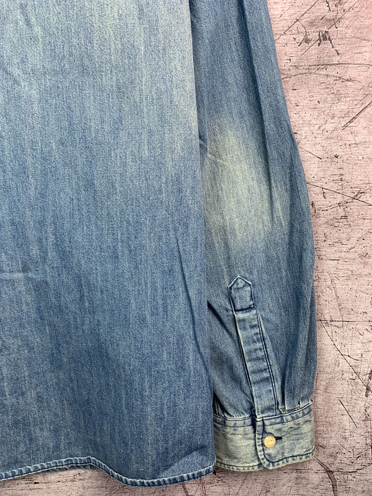 Denim & Supply Ralph Lauren Denim And Supply Ralph Lauren Distressed Denim Shirt Size US L / EU 52-54 / 3 - 9 Thumbnail