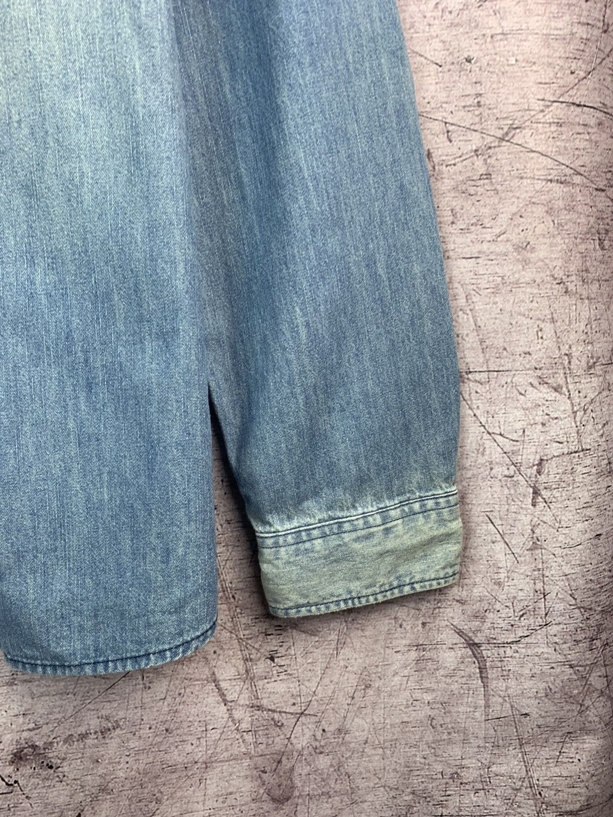 Denim & Supply Ralph Lauren Denim And Supply Ralph Lauren Distressed Denim Shirt Size US L / EU 52-54 / 3 - 5 Thumbnail