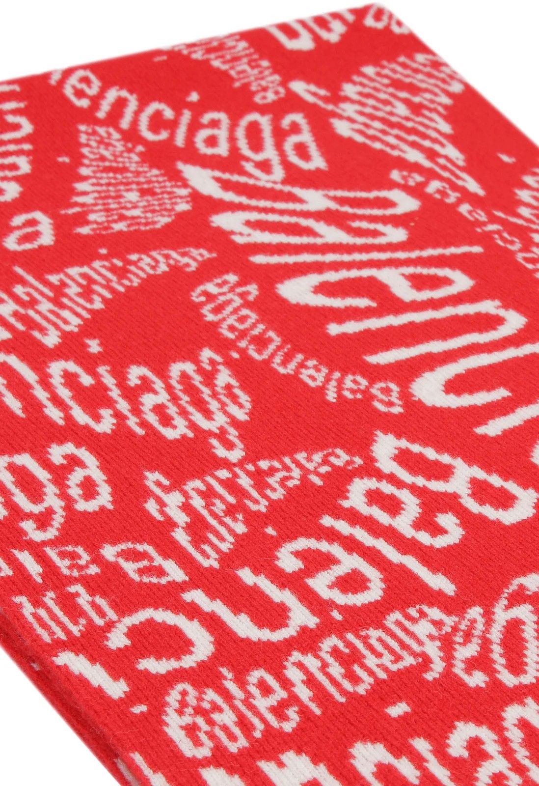 Balenciaga Balenciaga Intarsia Logo Wave Scarf Size ONE SIZE - 1 Thumbnail
