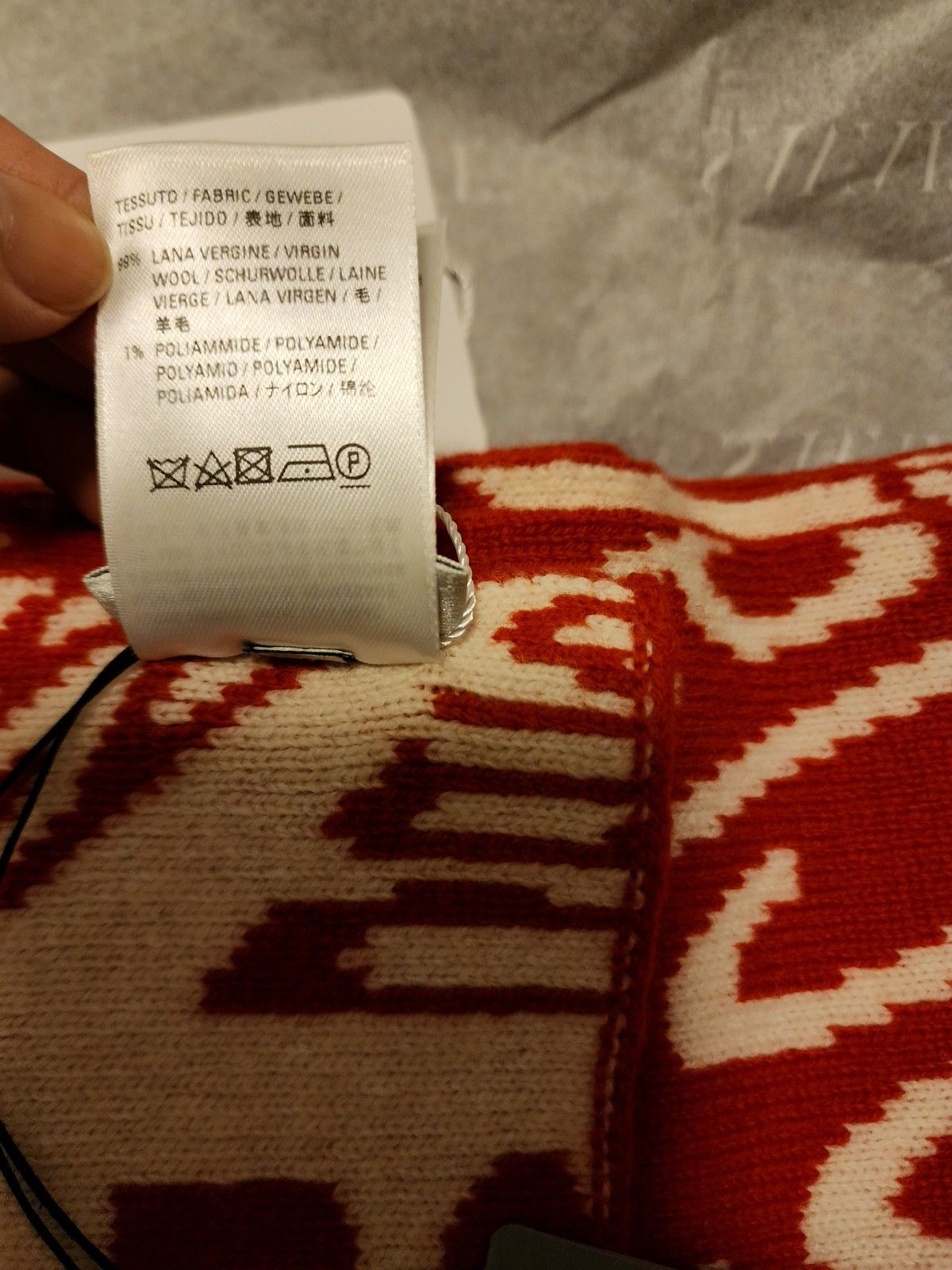 Balenciaga Balenciaga Intarsia Logo Wave Scarf Size ONE SIZE - 7 Thumbnail