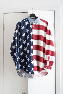 Vintage American Flag Button Down Shirt | Grailed