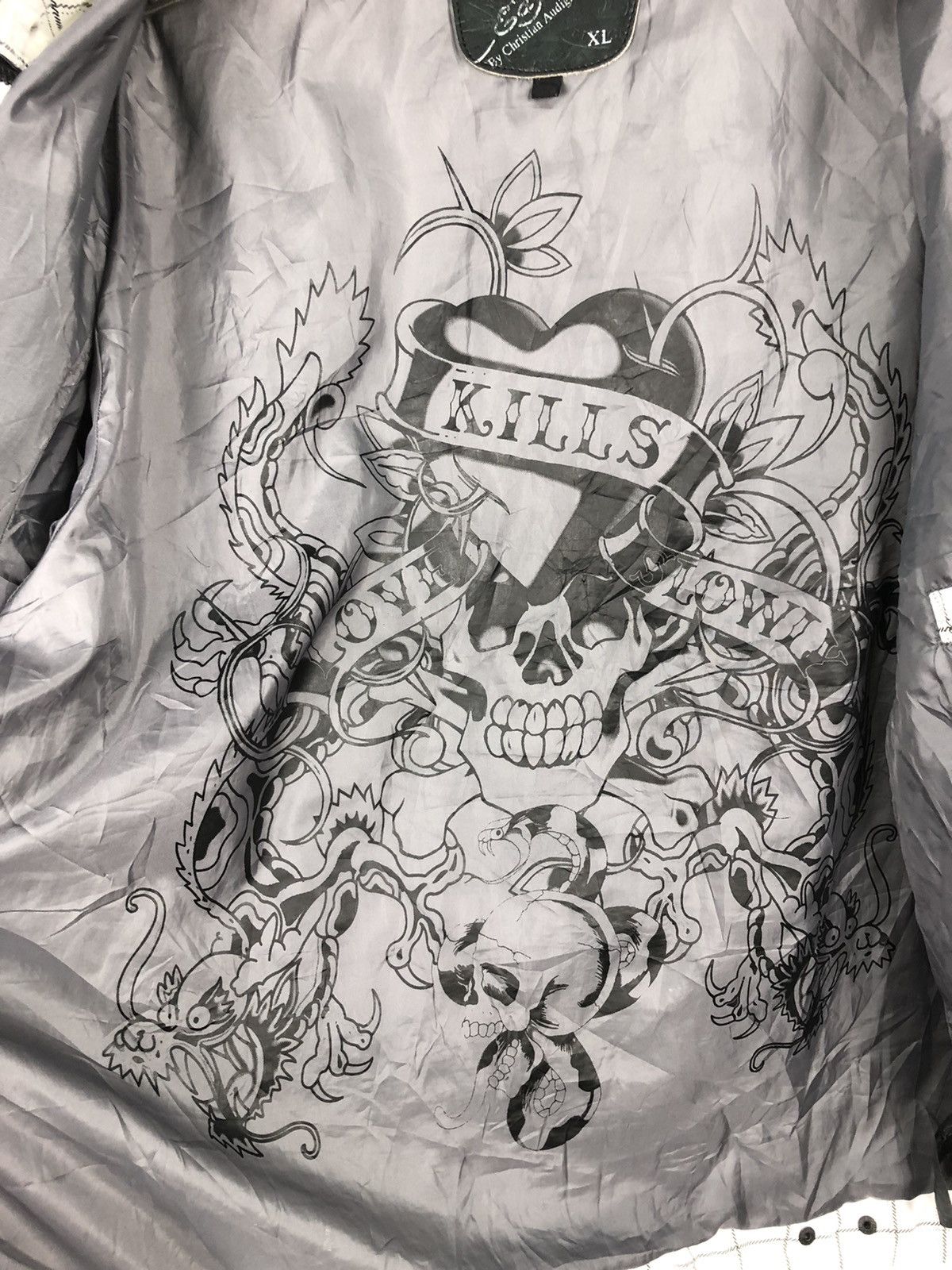 Ed Hardy Ed Hardy Skull Big Logo Jacket Size US XL / EU 56 / 4 - 6 Thumbnail