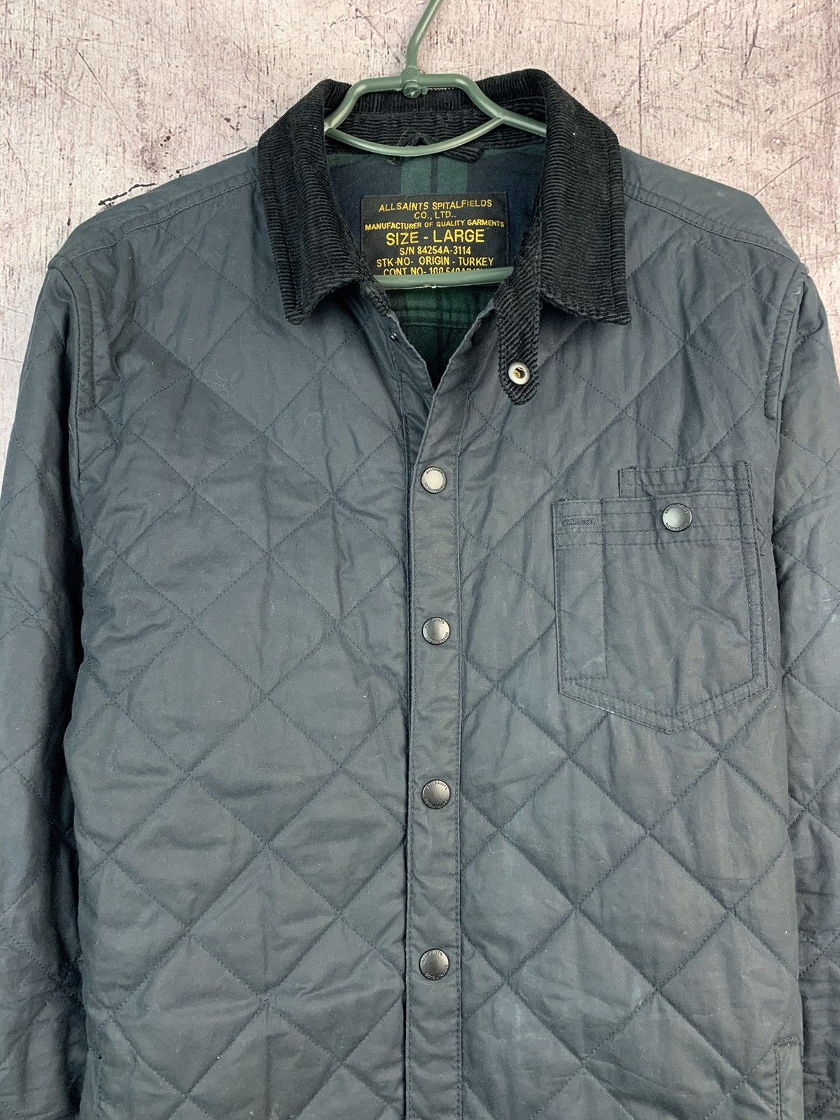 Allsaints AllSaints Mens Merritt Quilted Overshirt Jacket Size US M / EU 48-50 / 2 - 2 Thumbnail