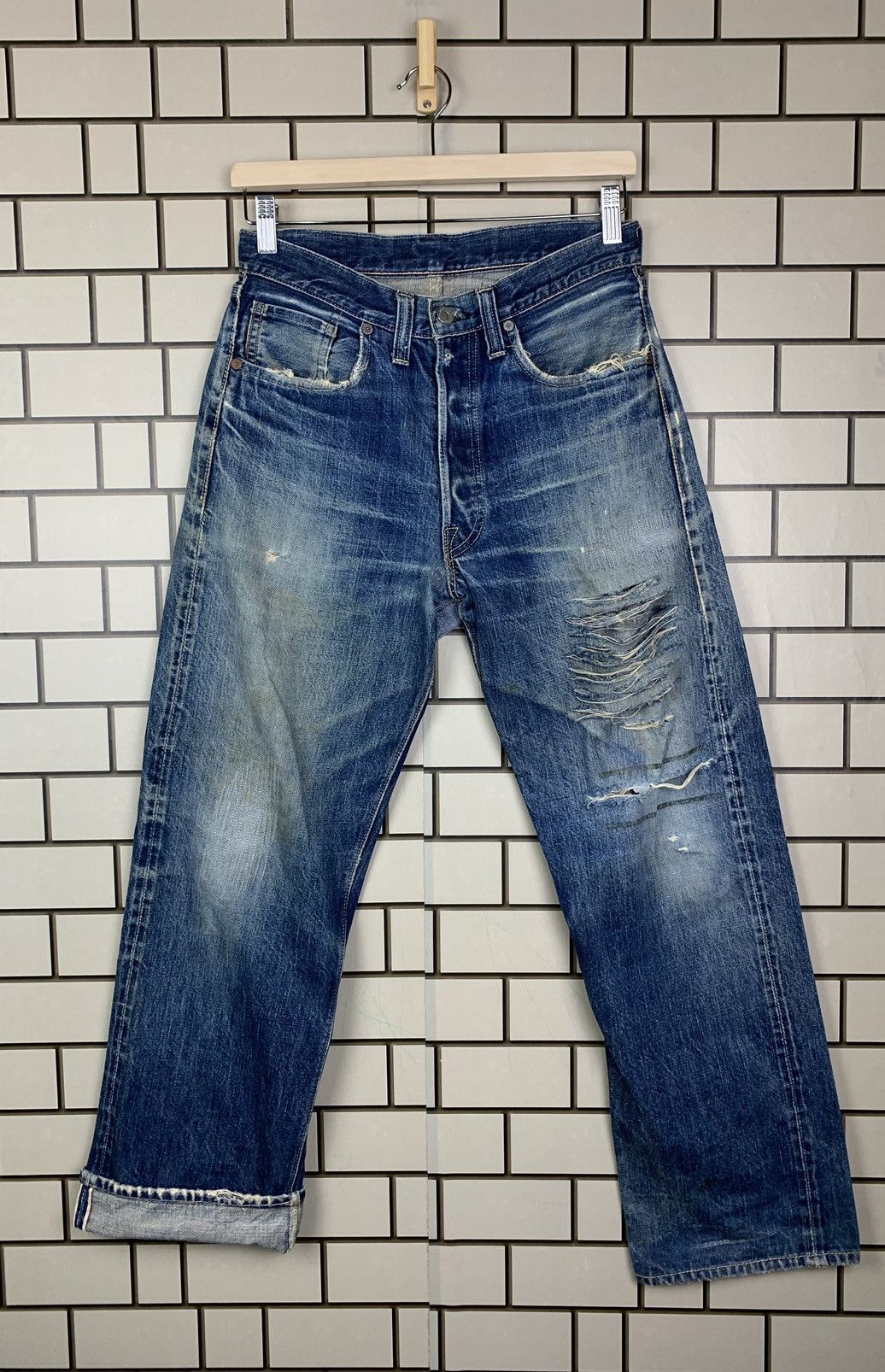 Buzz Rickson's Vintage Buzz Rickson Selvedge Distressed Denim Size US 28 / EU 44 - 1 Thumbnail