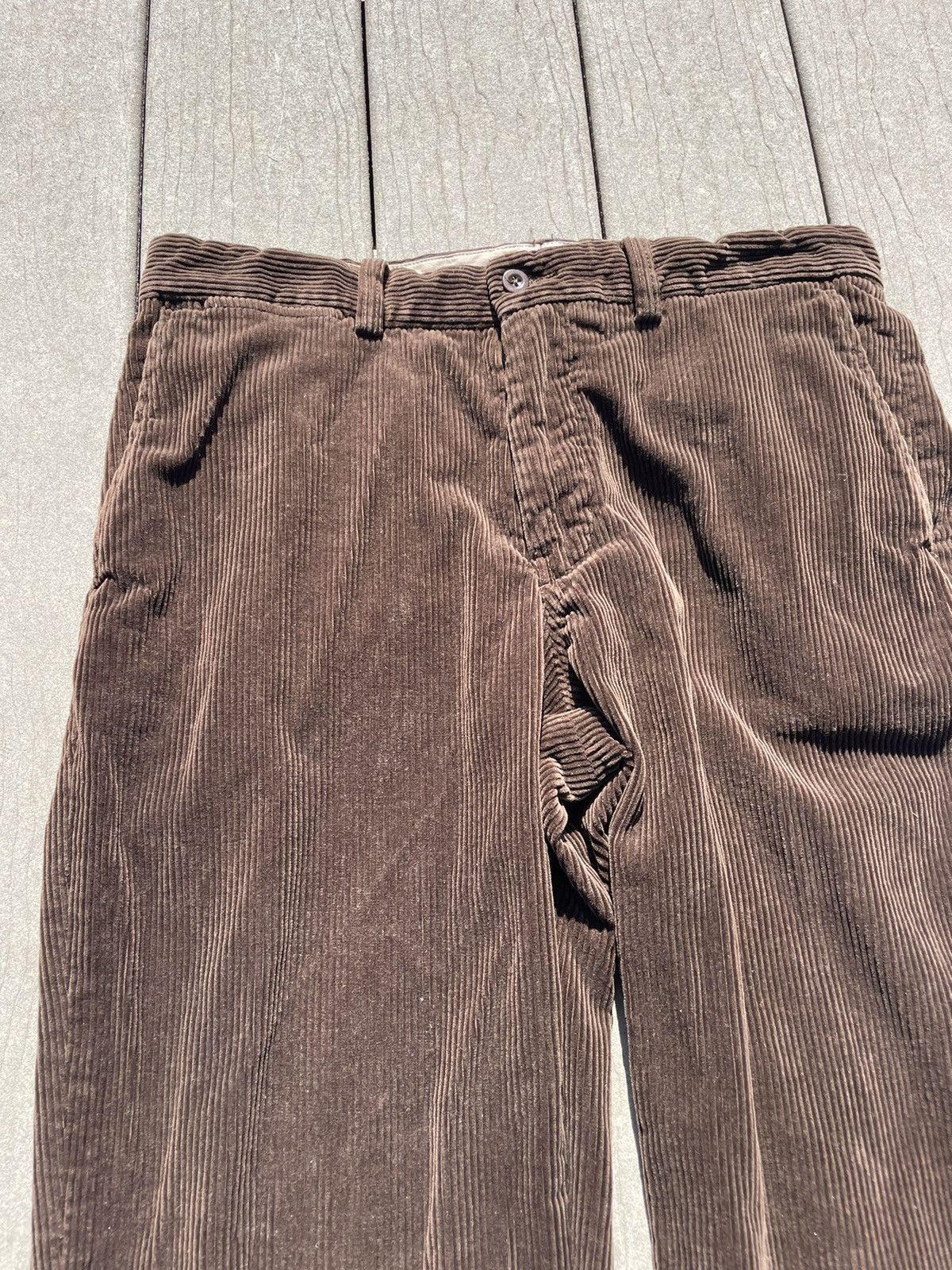 Vintage Dark Brown Corduroy Pants Size US 33 - 3 Thumbnail