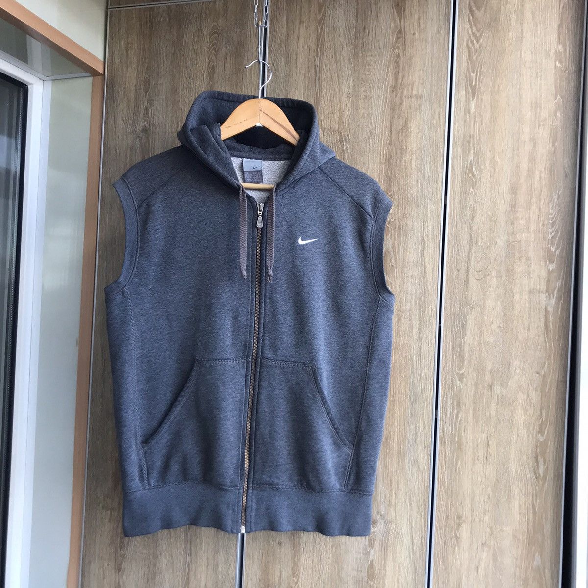 Nike × Vintage Vintage 90s Vest Light Exercise Hiking Running Zip Up Shell Size US S / EU 44-46 / 1 - 1 Thumbnail