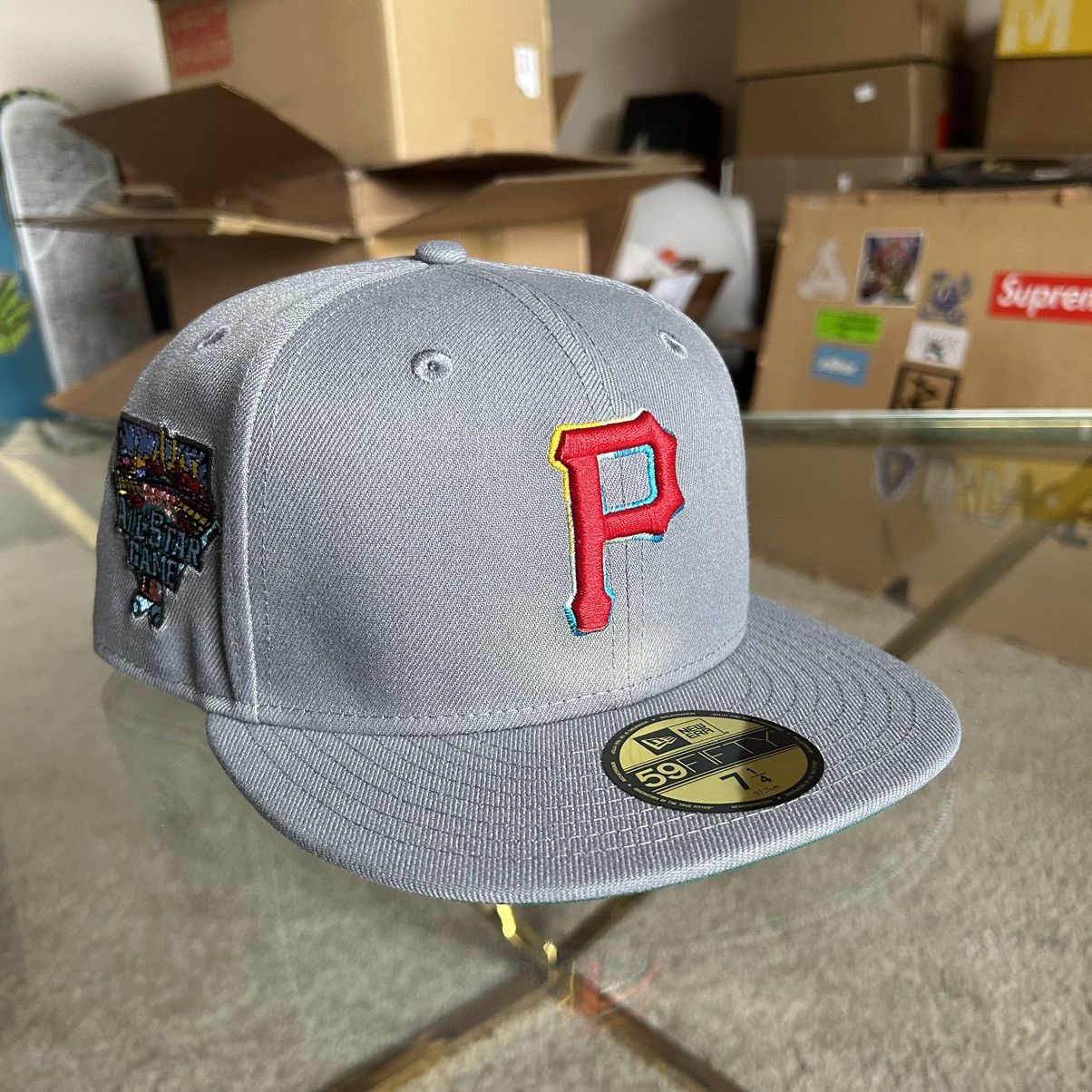 image of Mlb x Myfitteds 7 1/4 Pittsburgh Pirates Playstation Ps1 Neutral Multi-Color in Grey, Men's