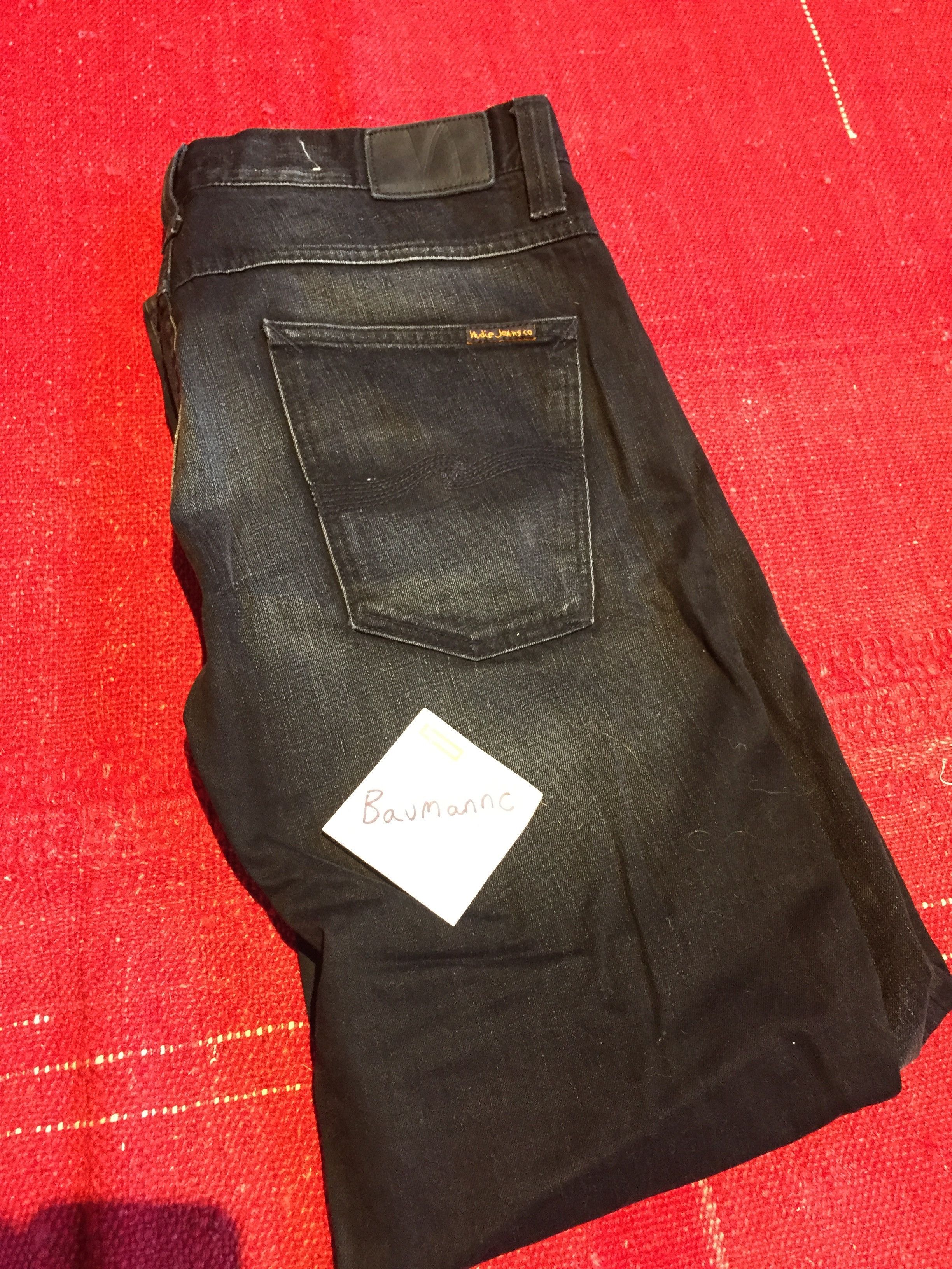 Nude Jeans Grim Tim Black Dream 36 x 32