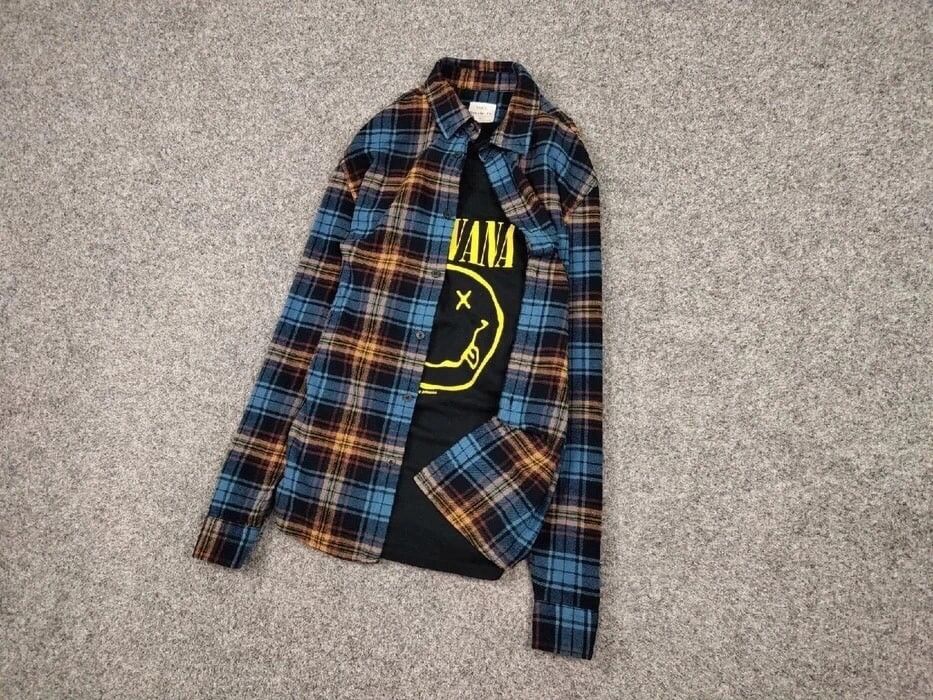 Flannel Vintage Flannel Shirt Checkered Travis Scott Style Size US M / EU 48-50 / 2 - 7 Thumbnail