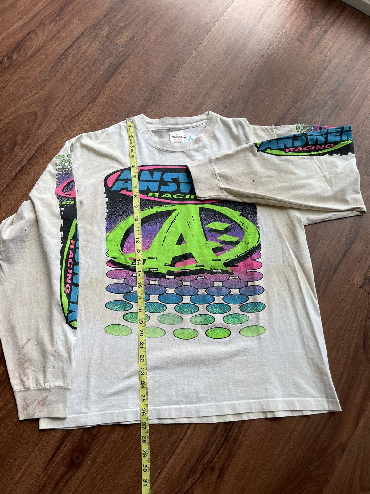 Vintage 90s Answer Racing All Over Print Long Sleeve