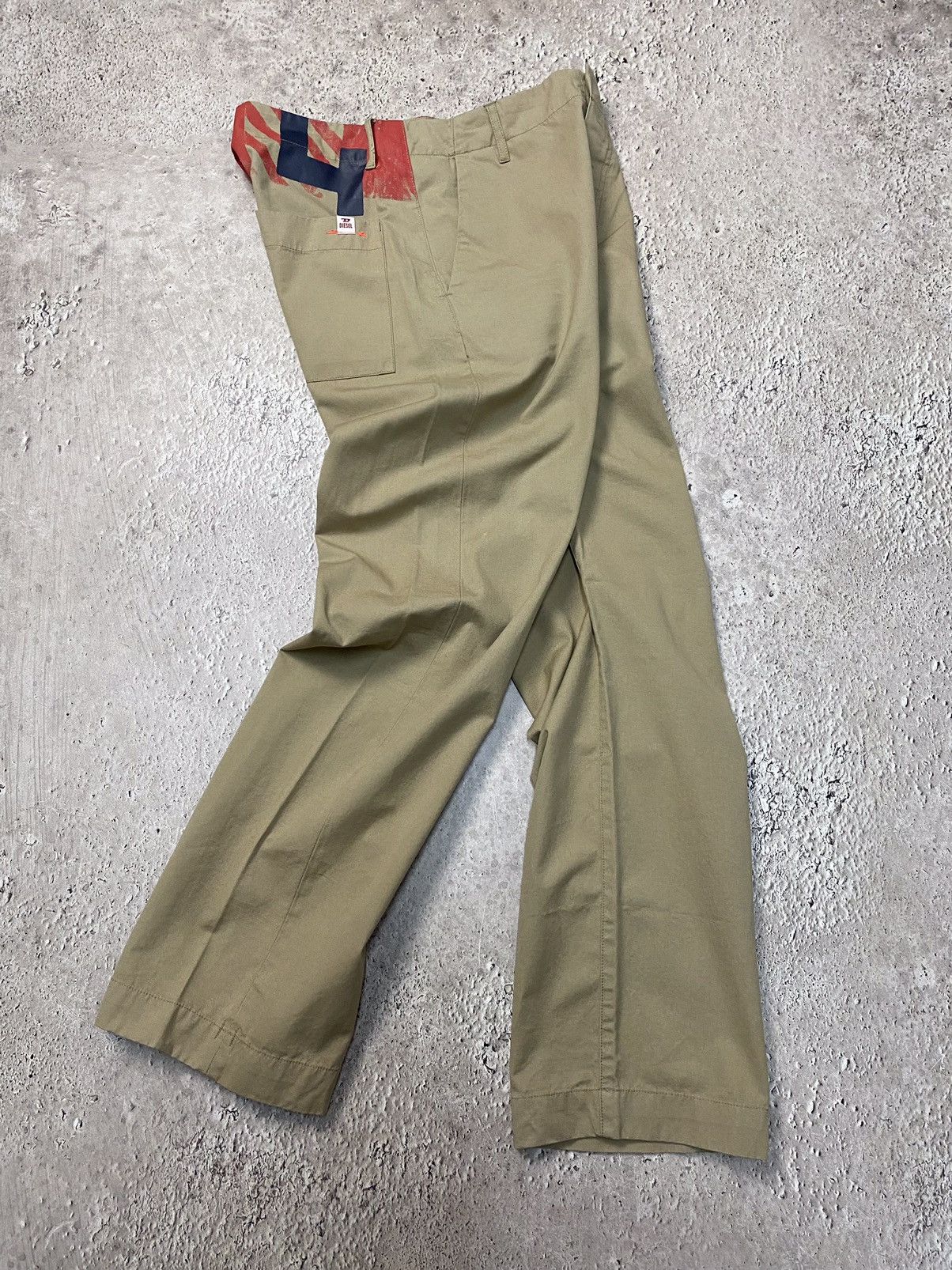 Vintage Y2K work pants Diesel navy biege