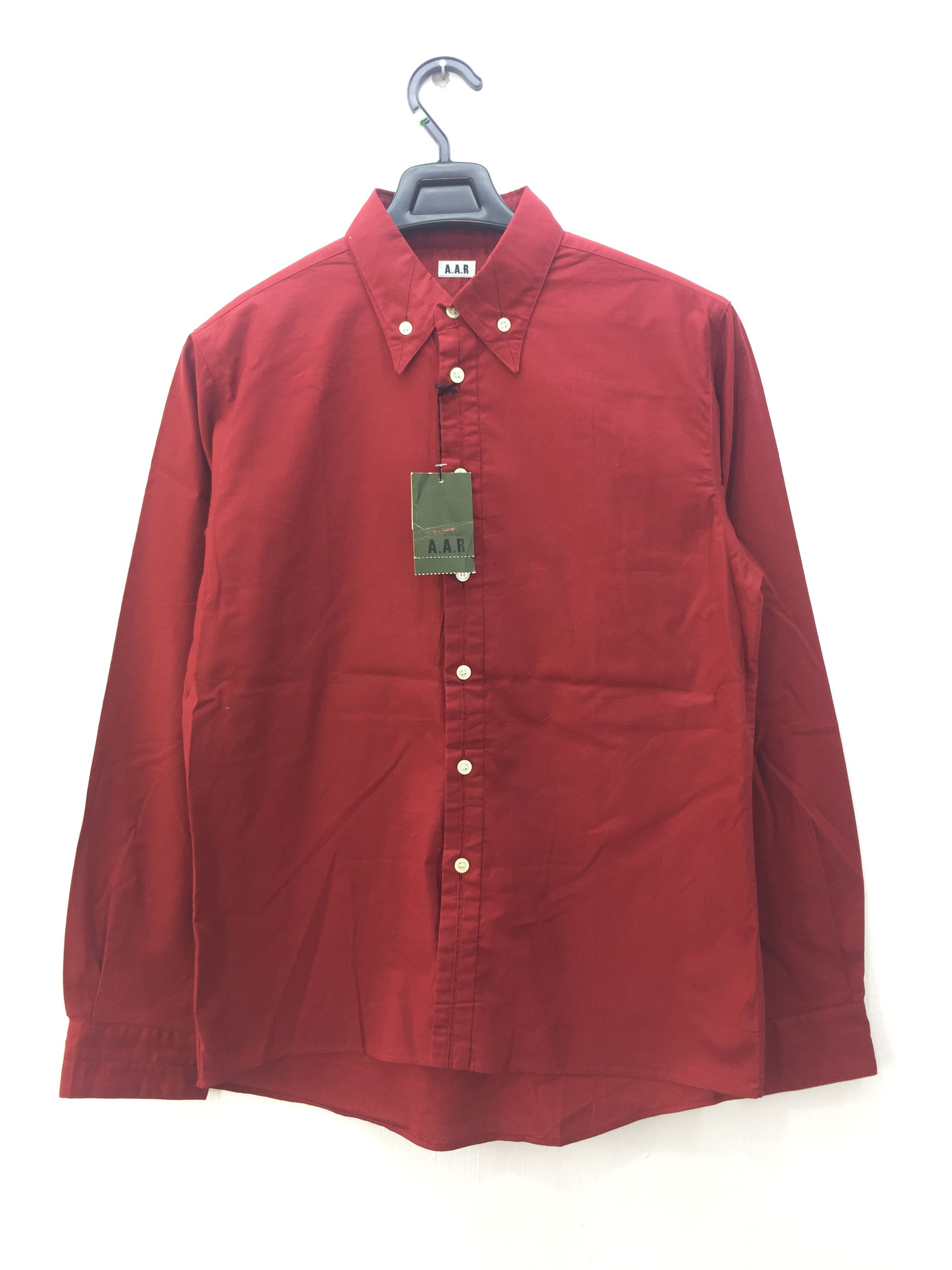 image of Aar Yohji Yamamoto Designer Shirt Made In Japan in Red, Men's (Size Medium)