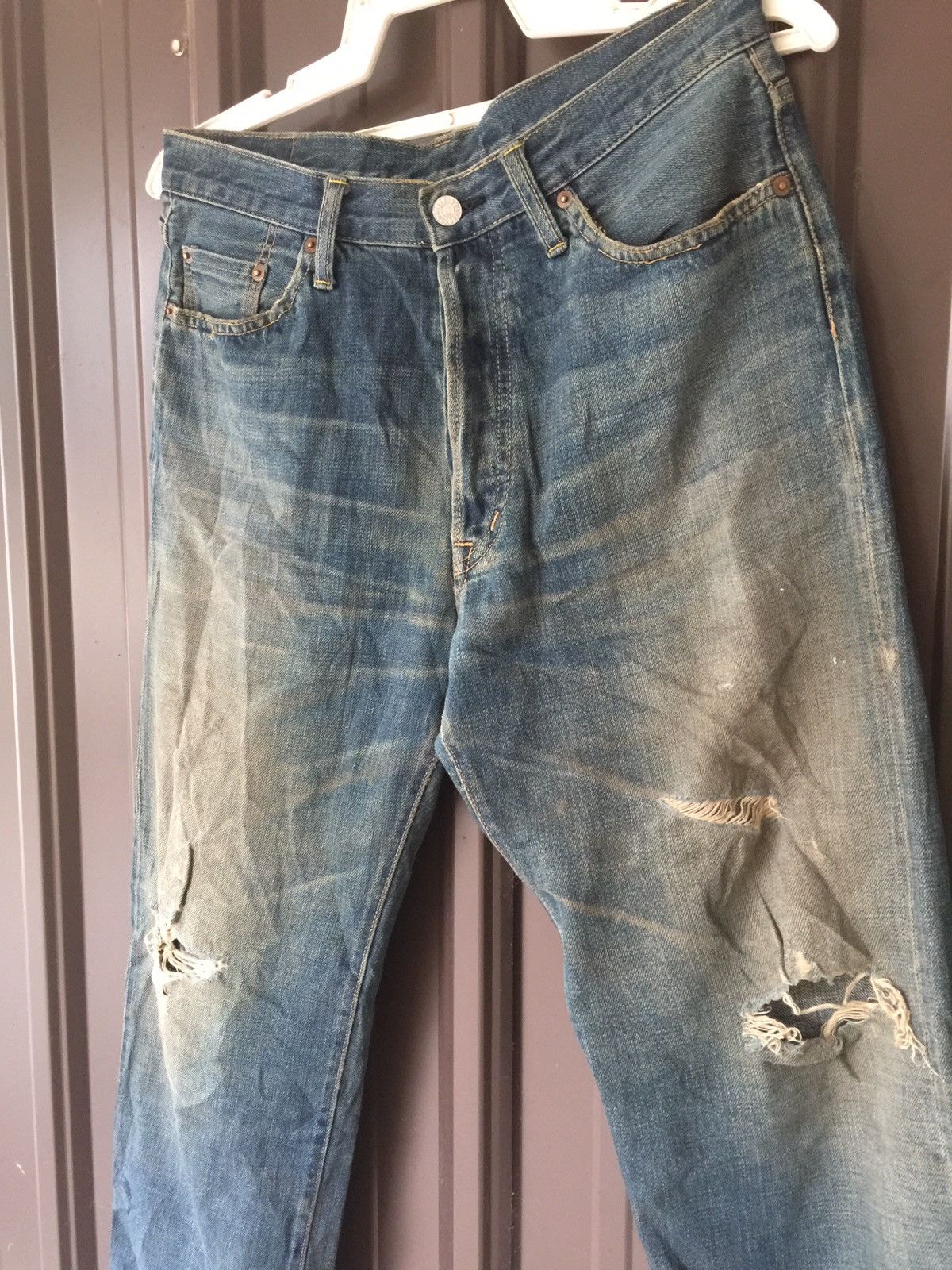 Japanese Brand × OMNIGOD 🔥Omnigod Japan Distressed Rusty Selvedge Denim Grunge Style Size US 30 / EU 46 - 2 Thumbnail