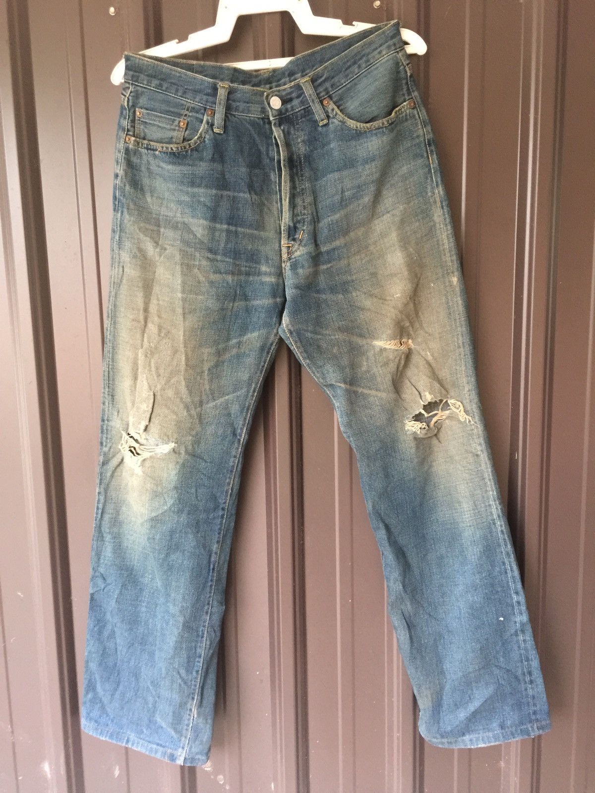 Japanese Brand × OMNIGOD 🔥Omnigod Japan Distressed Rusty Selvedge Denim Grunge Style Size US 30 / EU 46 - 1 Thumbnail