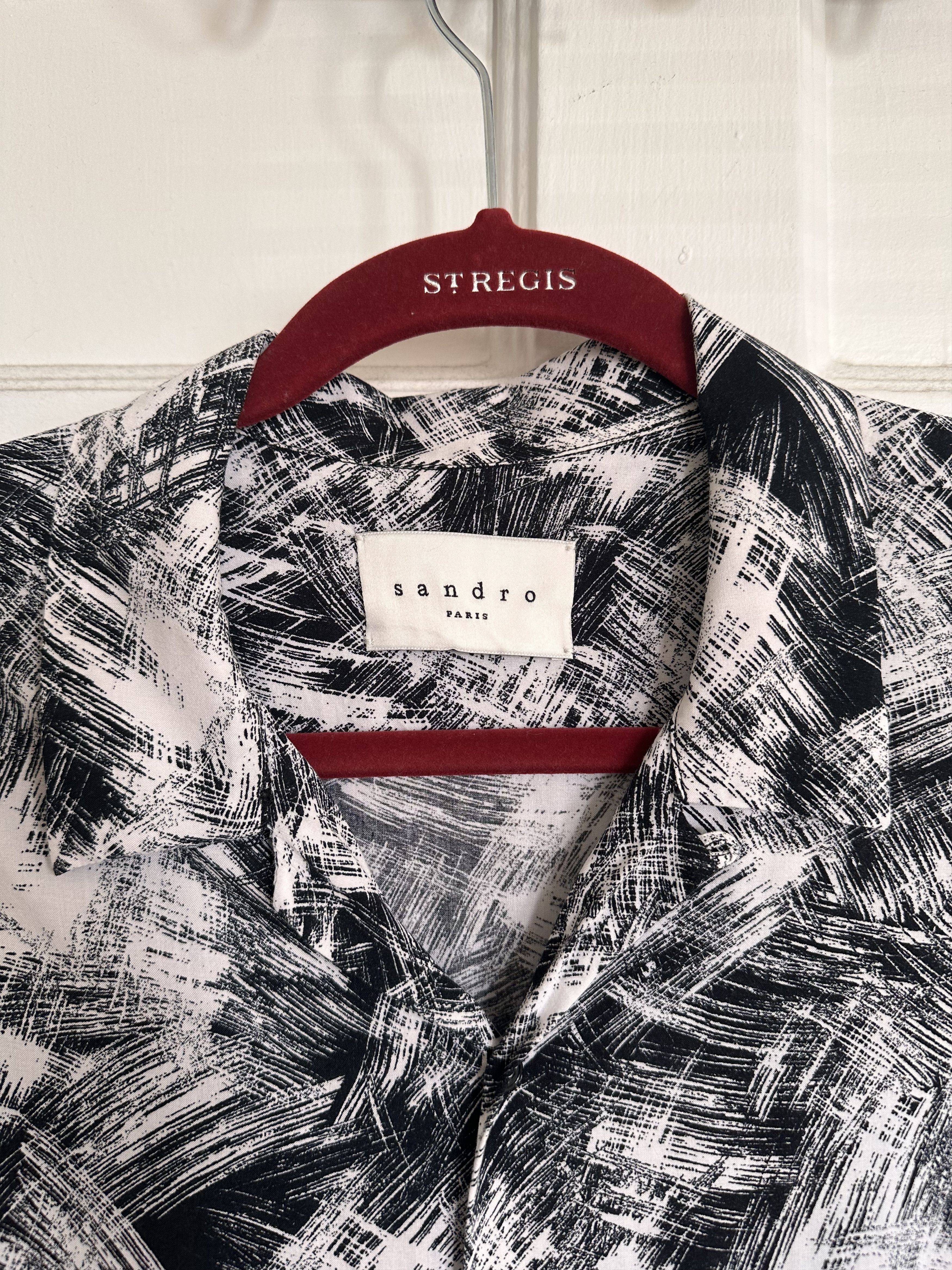 Sandro Sandro Brush Stroke Short Sleeve Shirt Size US S / EU 44-46 / 1 - 3 Thumbnail