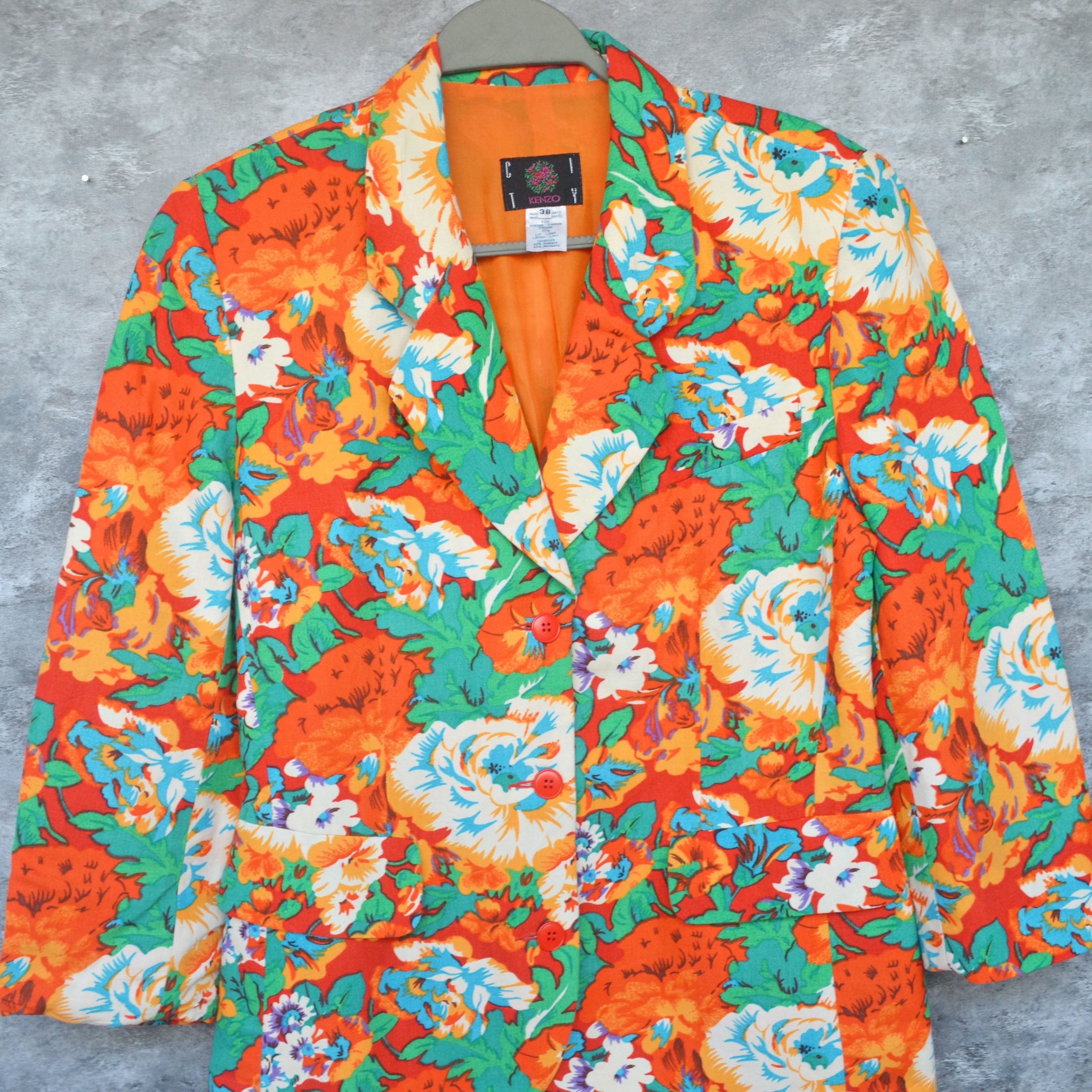 Kenzo × Vintage Kenzo City Floral Blazers Size M / US 6-8 / IT 42-44 - 3 Thumbnail
