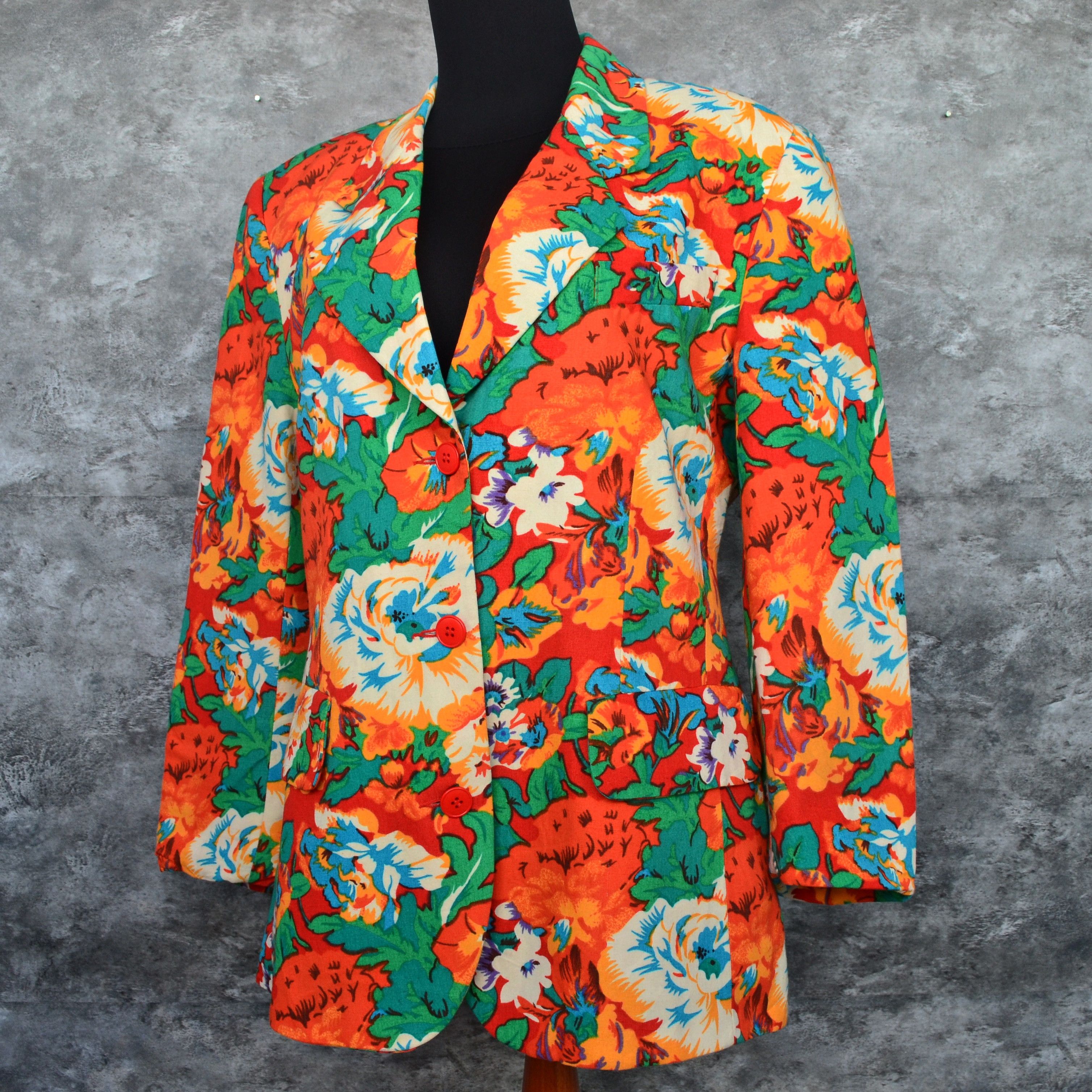 Kenzo × Vintage Kenzo City Floral Blazers Size M / US 6-8 / IT 42-44 - 2 Thumbnail