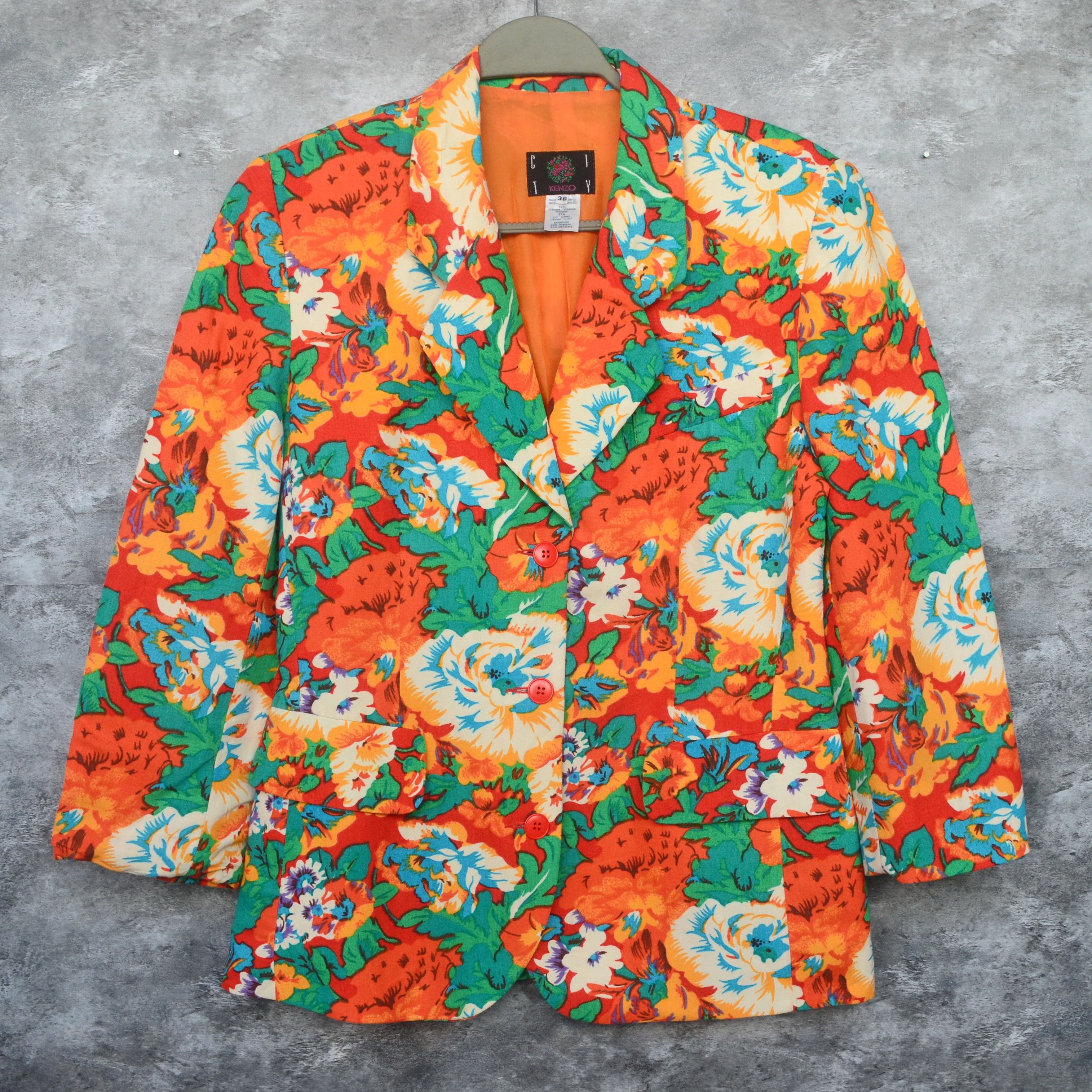 Kenzo × Vintage Kenzo City Floral Blazers Size M / US 6-8 / IT 42-44 - 1 Thumbnail