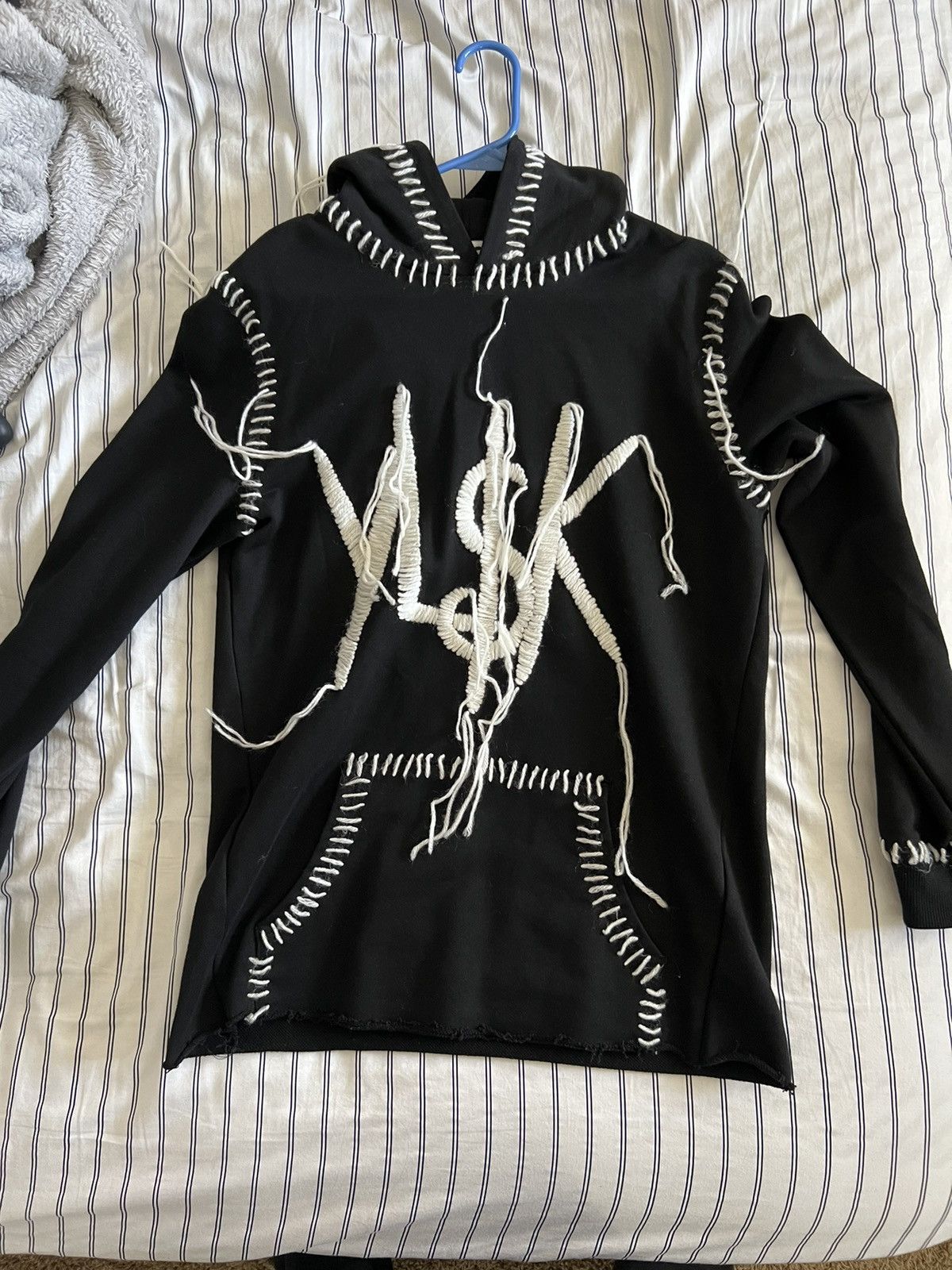 YLSK distressed hoodie