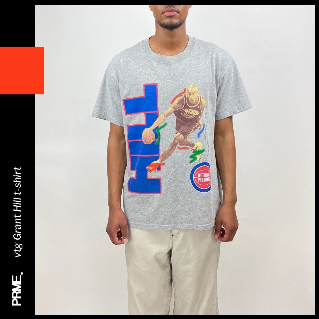 Lee × NBA × Vintage vintage 90s GRANT HILL NBA DETROIT PISTONS LEE SPORT T-shirt Size US L / EU 52-54 / 3 - 1 Thumbnail