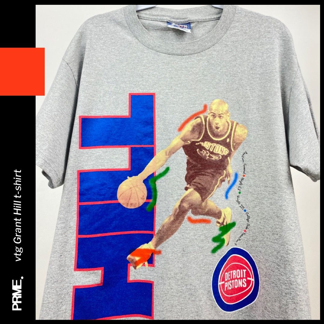 Lee × NBA × Vintage vintage 90s GRANT HILL NBA DETROIT PISTONS LEE SPORT T-shirt Size US L / EU 52-54 / 3 - 4 Thumbnail