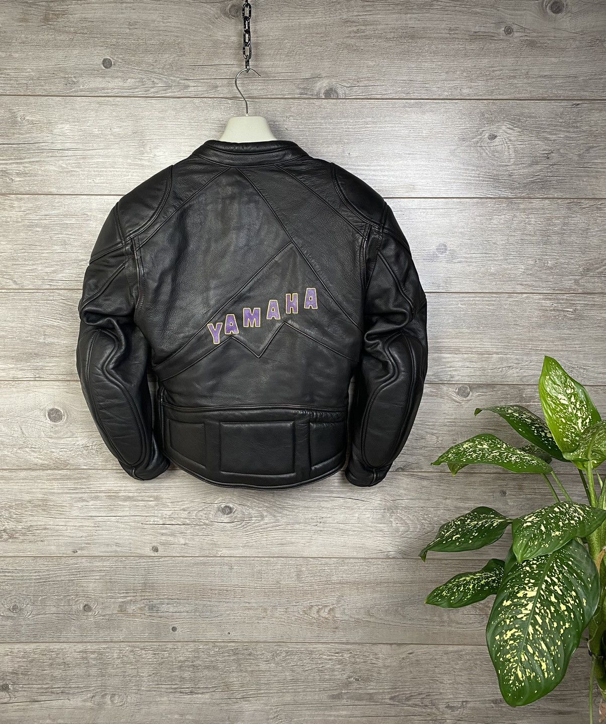 image of Leather Jacket x Moto Richa Leather Motorcycle Jacket Yamaha Style in Black, Women's (Size Medium)