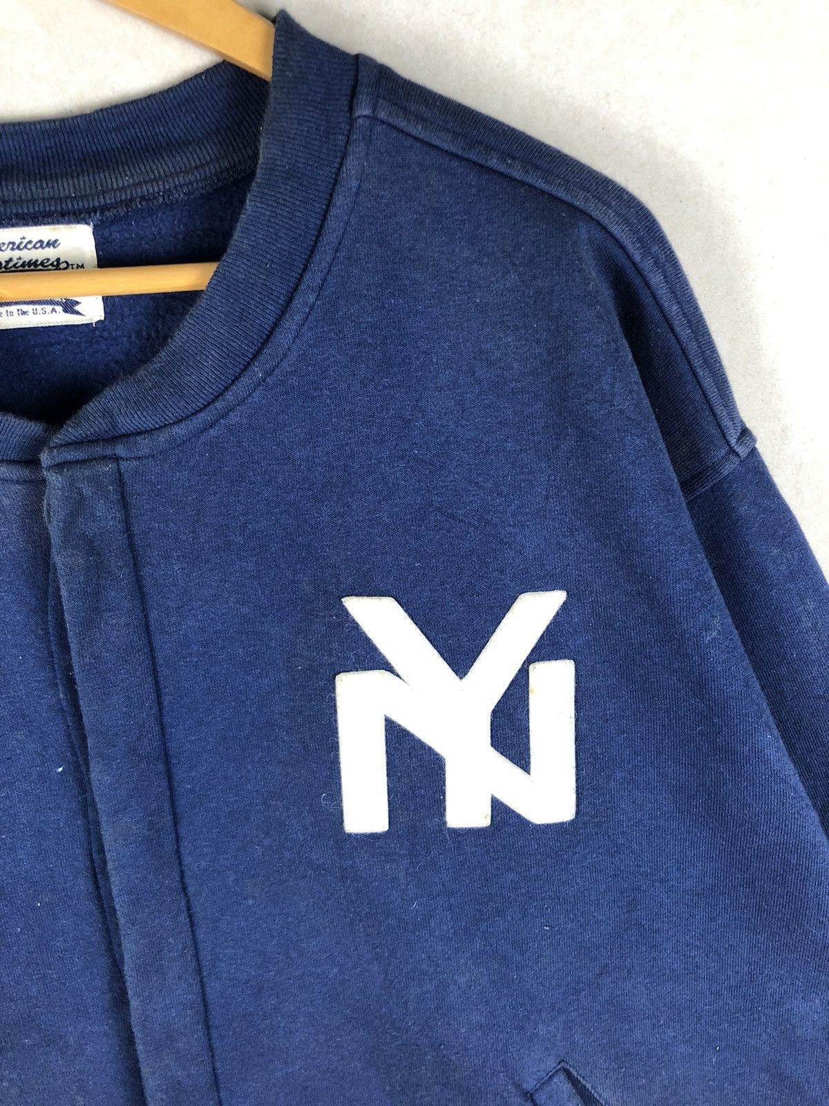 Vintage Vintage 90s New York Varsity Jacket Size US L / EU 52-54 / 3 - 2 Thumbnail