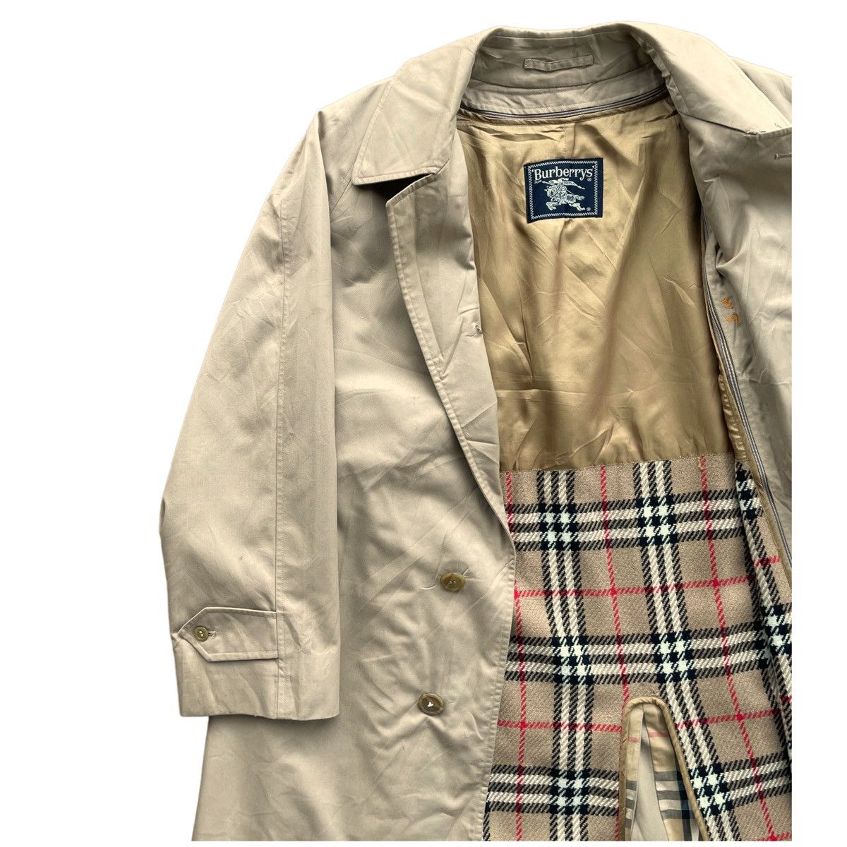 Burberry 💥Vintage BURBERRY Nova Checked Overcoat Jacket Size US L / EU 52-54 / 3 - 2 Thumbnail
