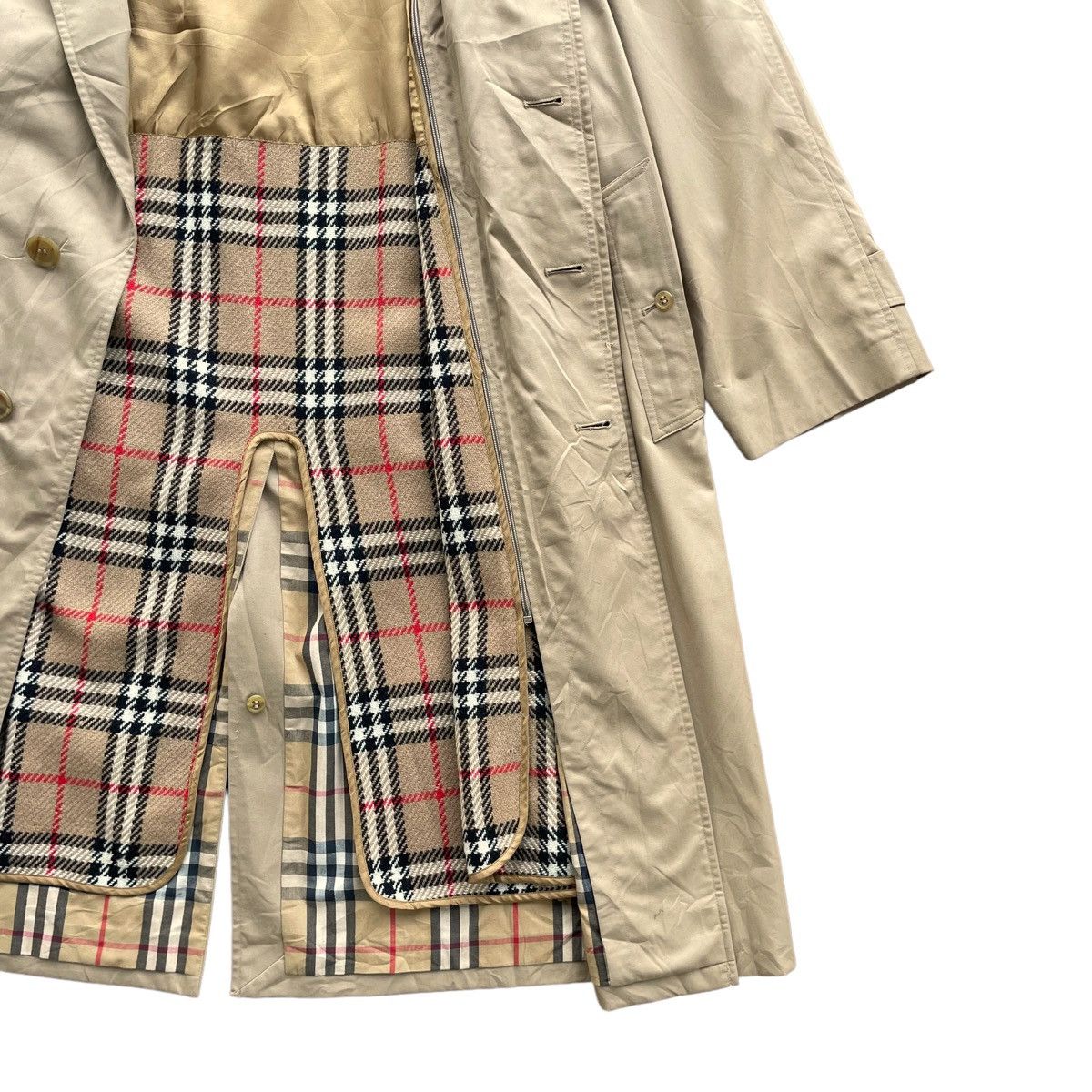 Burberry 💥Vintage BURBERRY Nova Checked Overcoat Jacket Size US L / EU 52-54 / 3 - 6 Thumbnail
