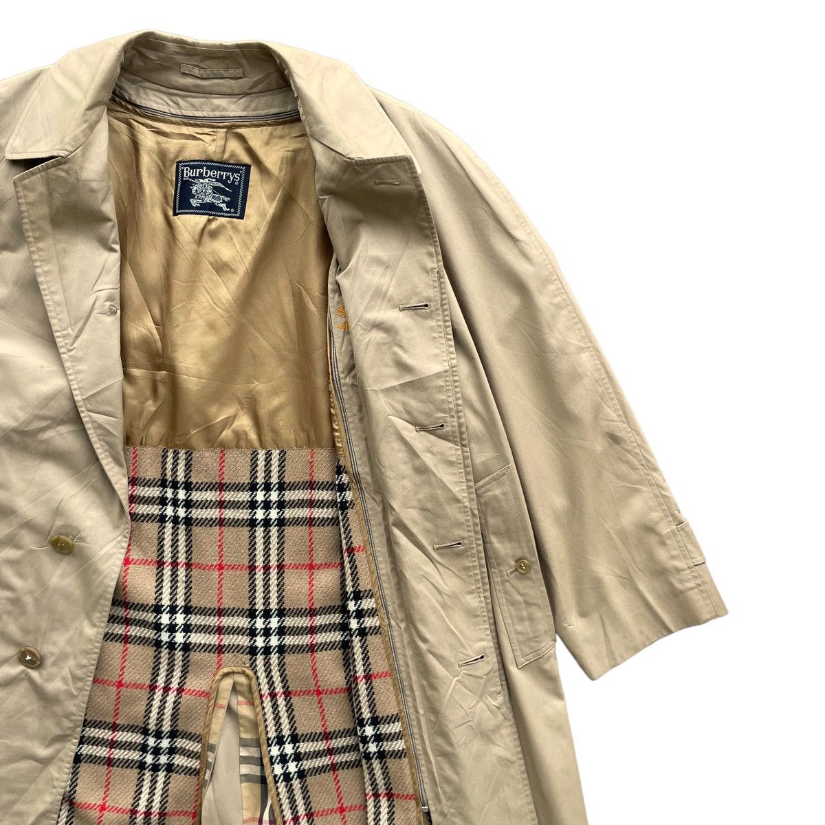 Burberry 💥Vintage BURBERRY Nova Checked Overcoat Jacket Size US L / EU 52-54 / 3 - 5 Thumbnail