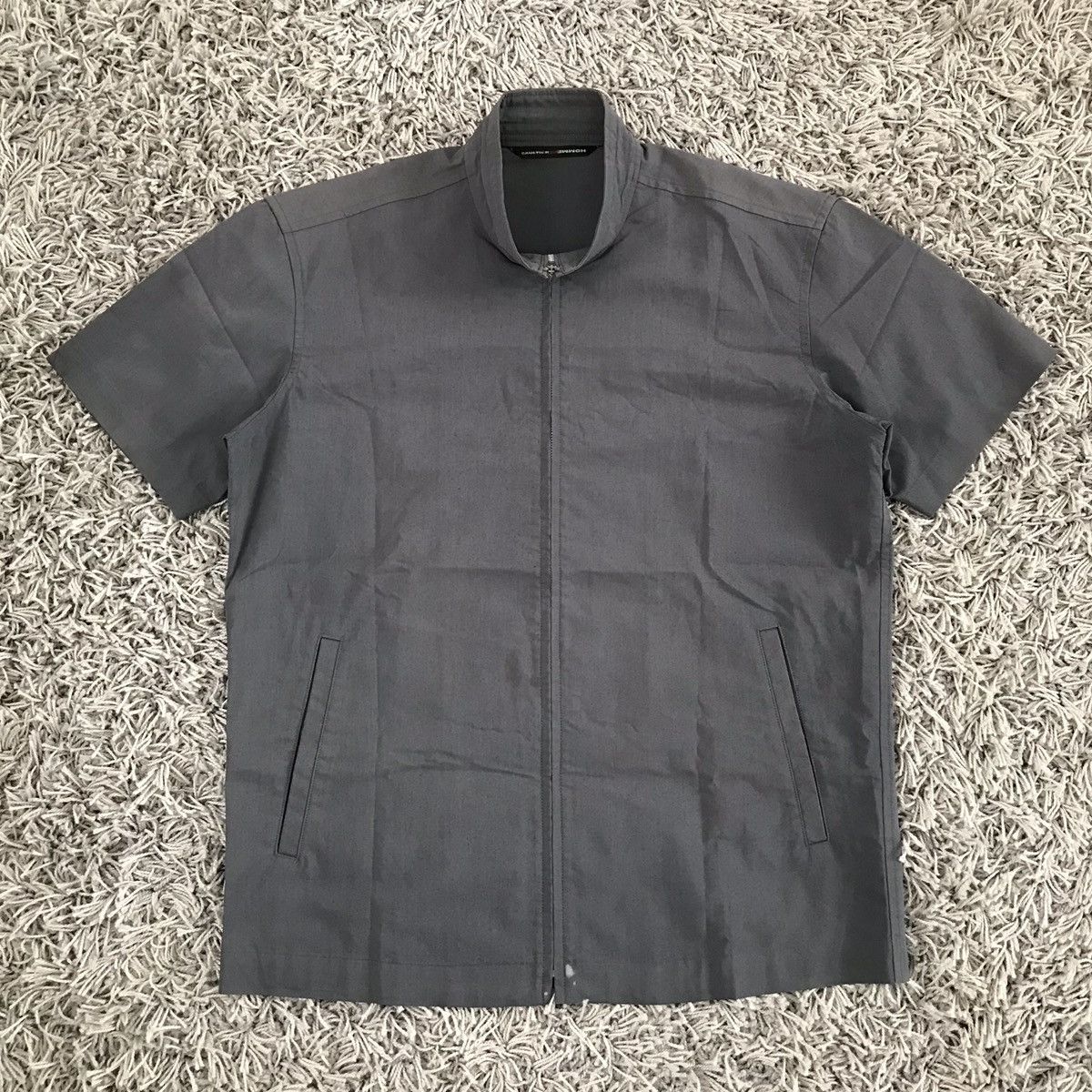 image of Gaultier Homme Objet x Jean Paul Gaultier Objet Gaultier Homme Zipper Shirt in Grey (Size Medium)
