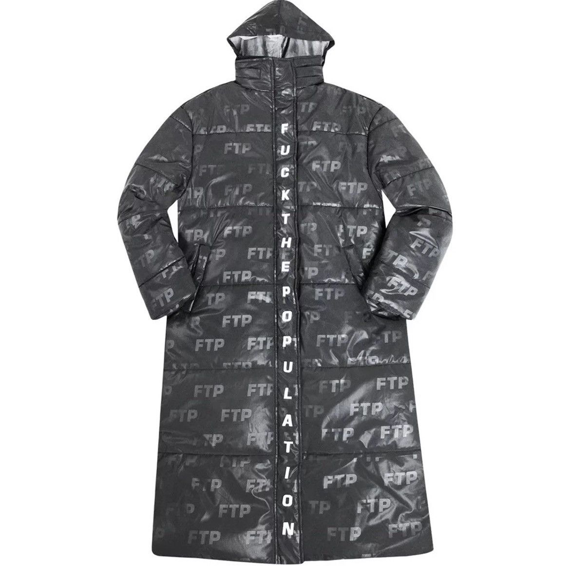 Fuck The Population FTP 3M Reflective Poofy Trench Black Size US L / EU 52-54 / 3 - 1 Thumbnail