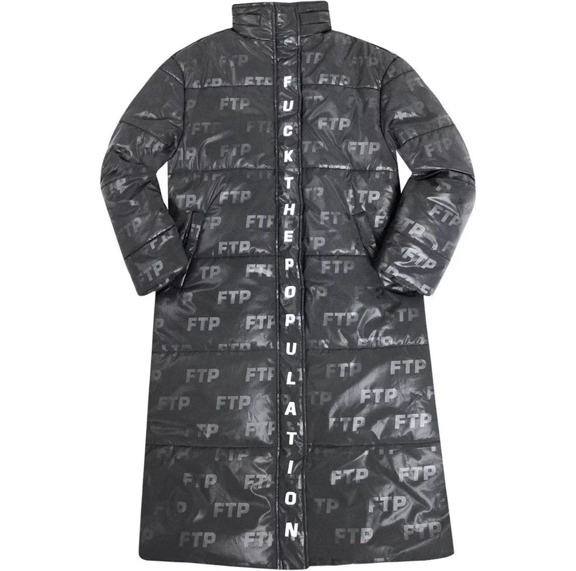 Fuck The Population FTP 3M Reflective Poofy Trench Black Size US L / EU 52-54 / 3 - 2 Thumbnail