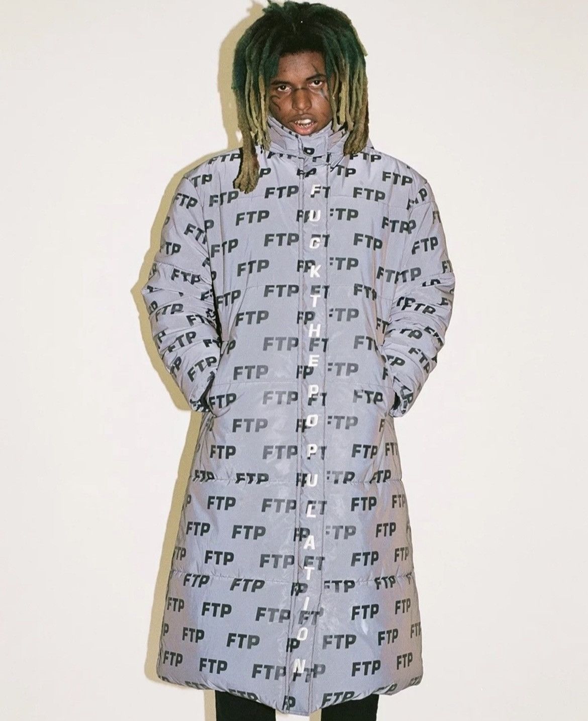Fuck The Population FTP 3M Reflective Poofy Trench Black Size US L / EU 52-54 / 3 - 3 Thumbnail