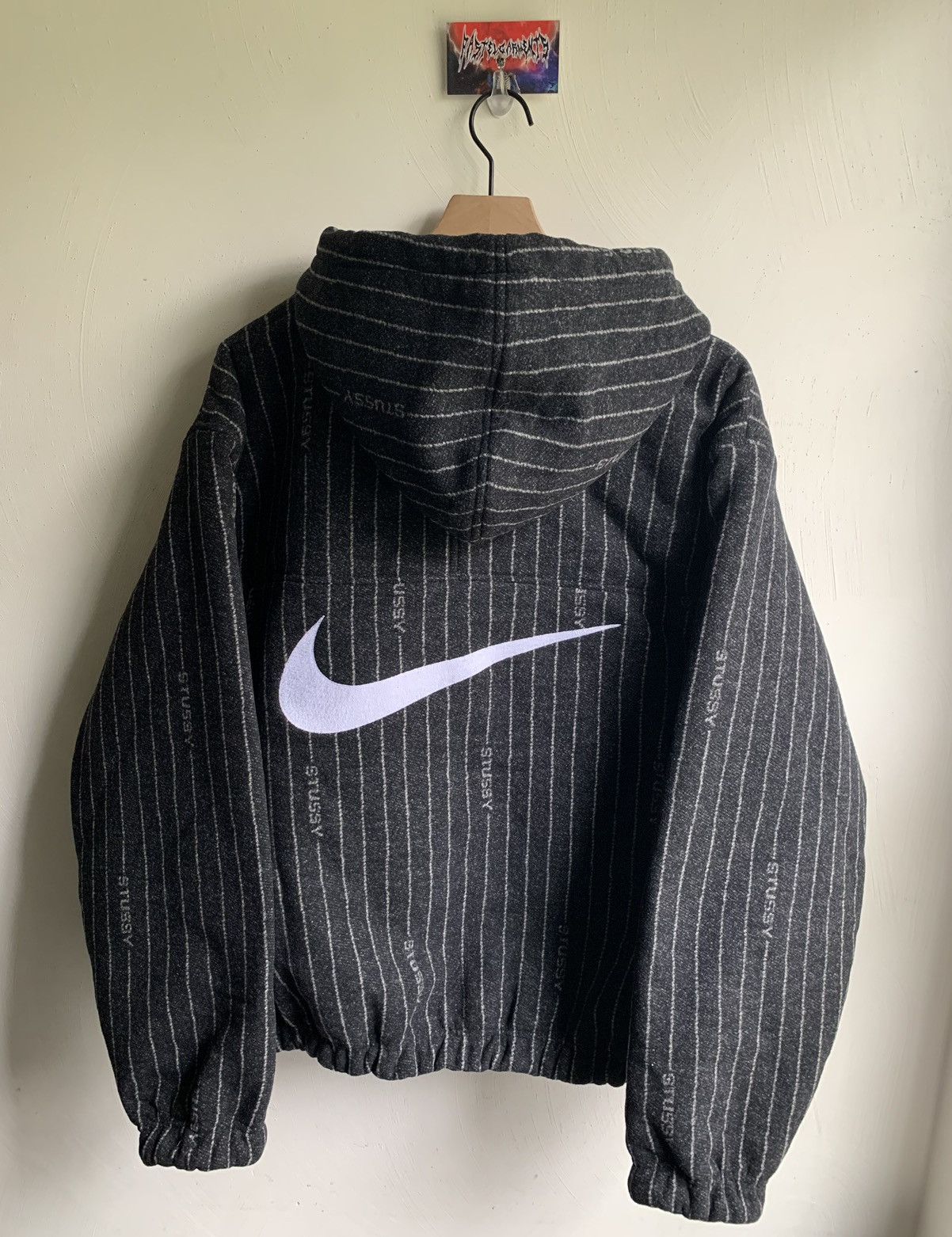 Nike Nike X Stussy Stripe Wool Jacket Black | Grailed