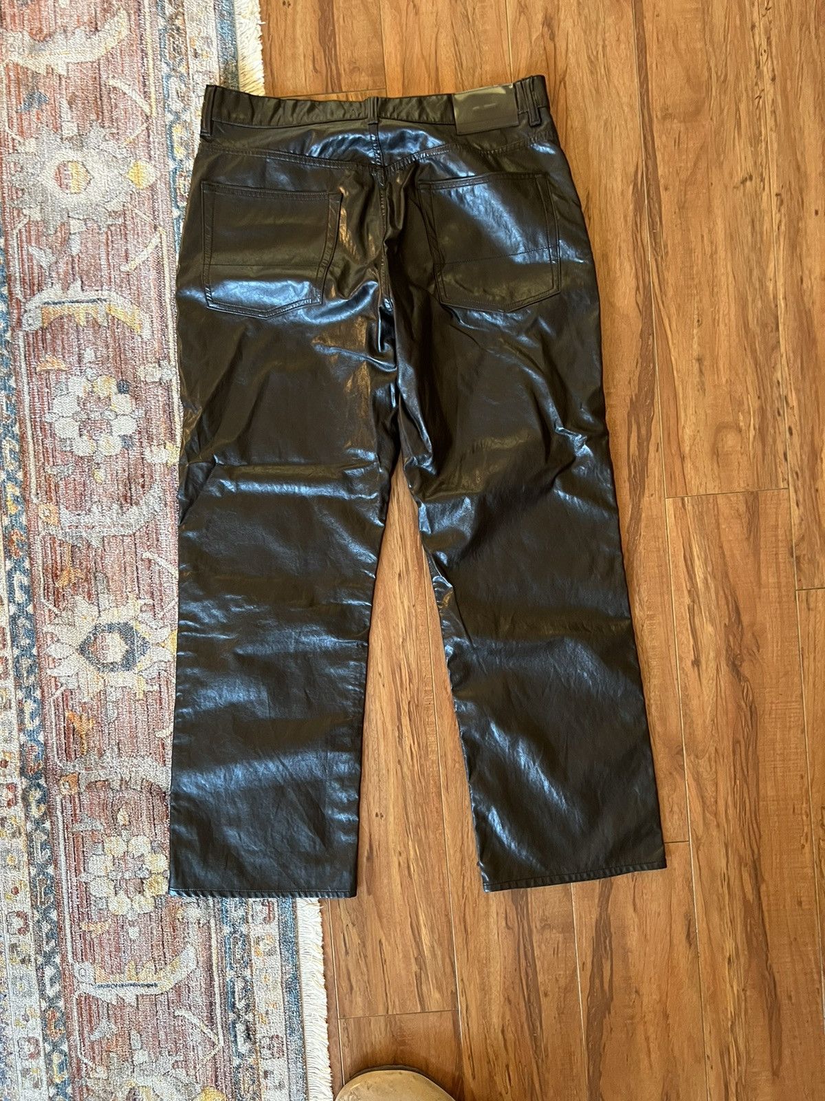 Our Legacy Our Legacy Extended Third Cut Faux Leather Pants Size US 31 - 4 Thumbnail