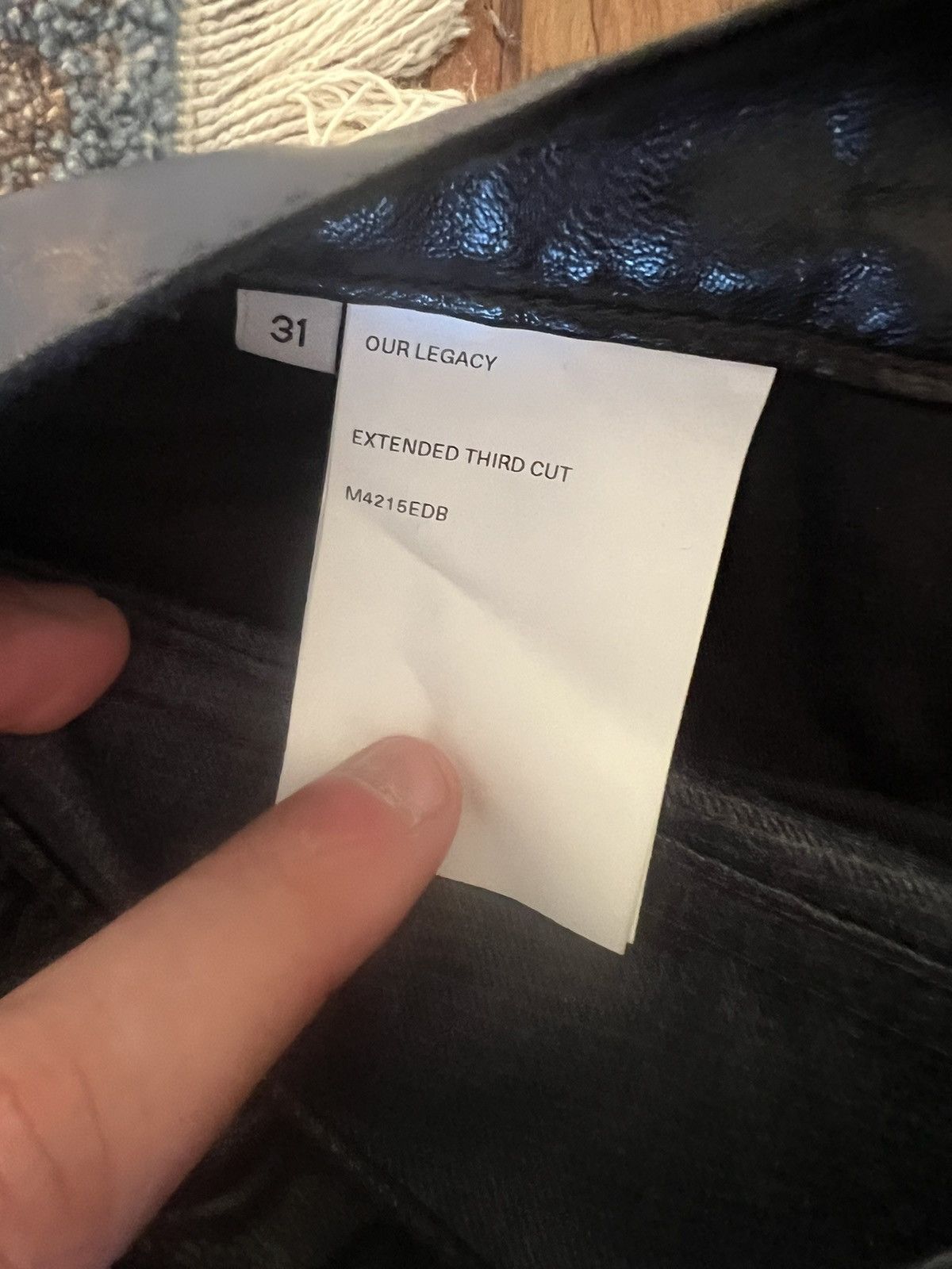 Our Legacy Our Legacy Extended Third Cut Faux Leather Pants Size US 31 - 6 Thumbnail