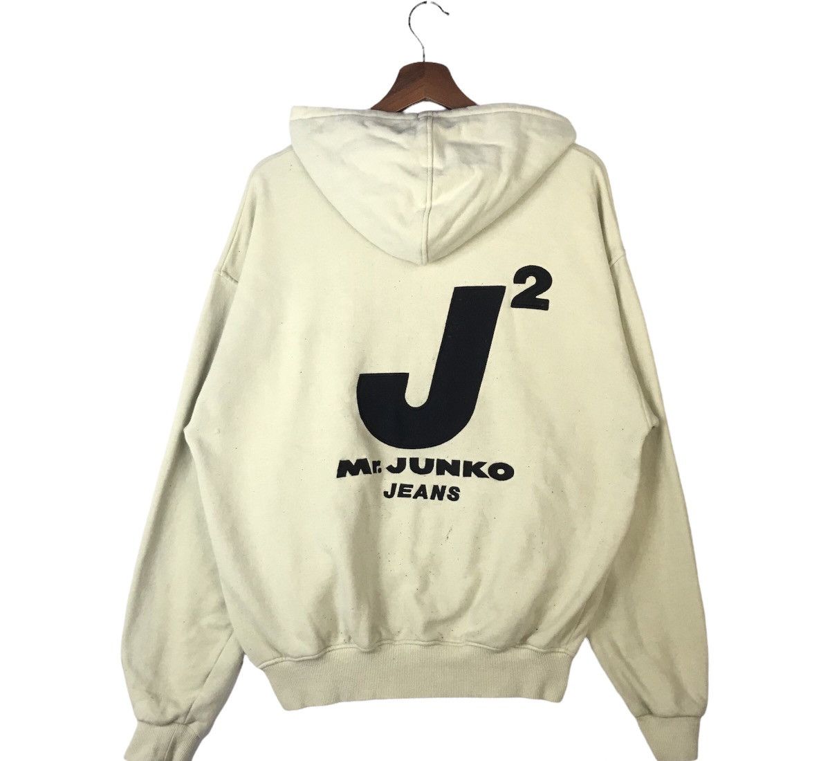 Japanese Brand × Mr. Junko × Vintage Vintage Mr Junko Jeans Big Logo Zipper Hoodie Size US L / EU 52-54 / 3 - 1 Thumbnail