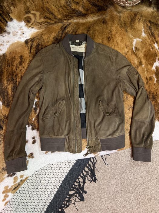 Burberry suede bomber clearance jacket