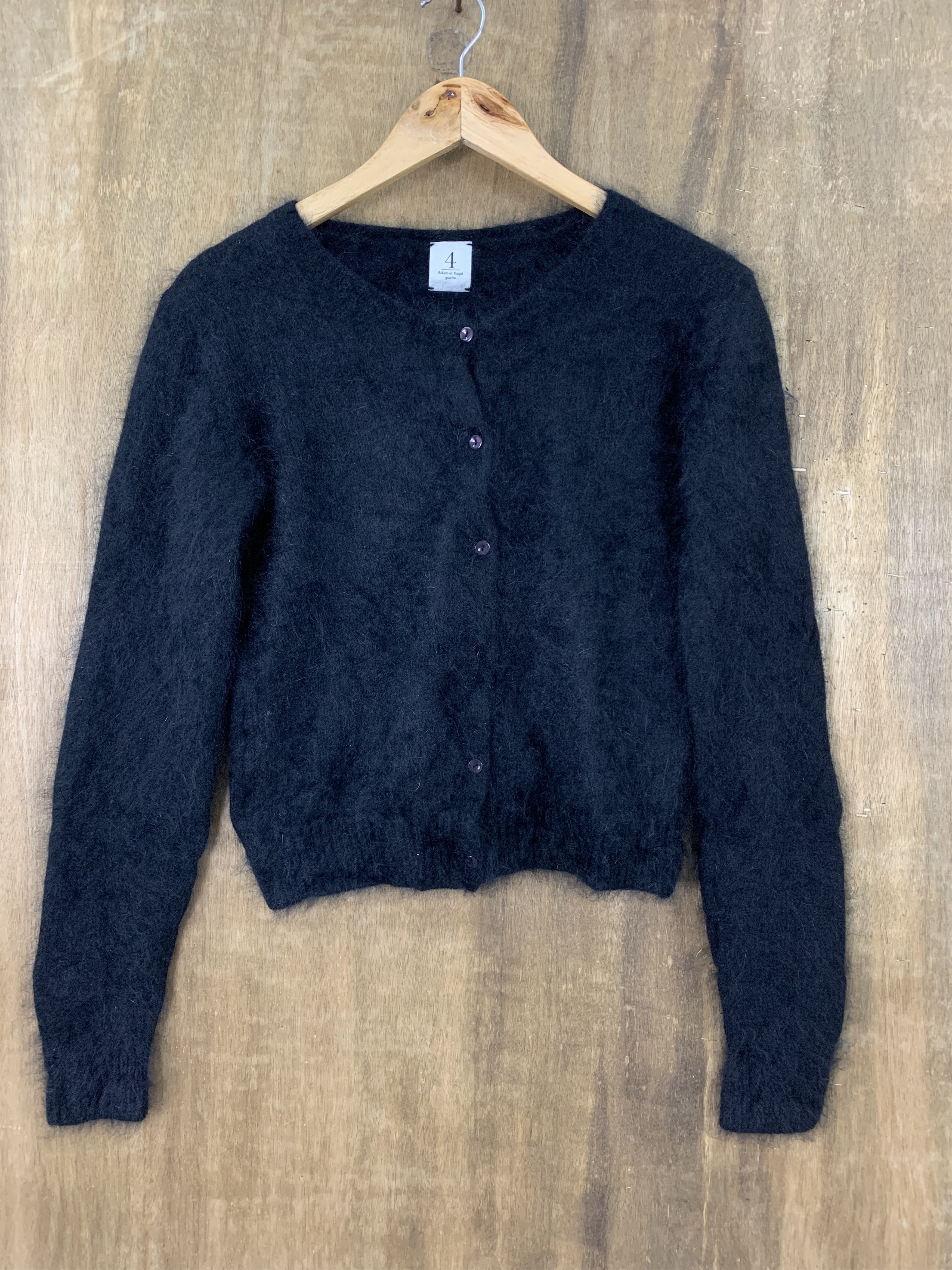 ADAM ET ROPE Cardigan Mohair Style Adam Et Rope Black Size S / US 4 / IT 40 - 1 Thumbnail
