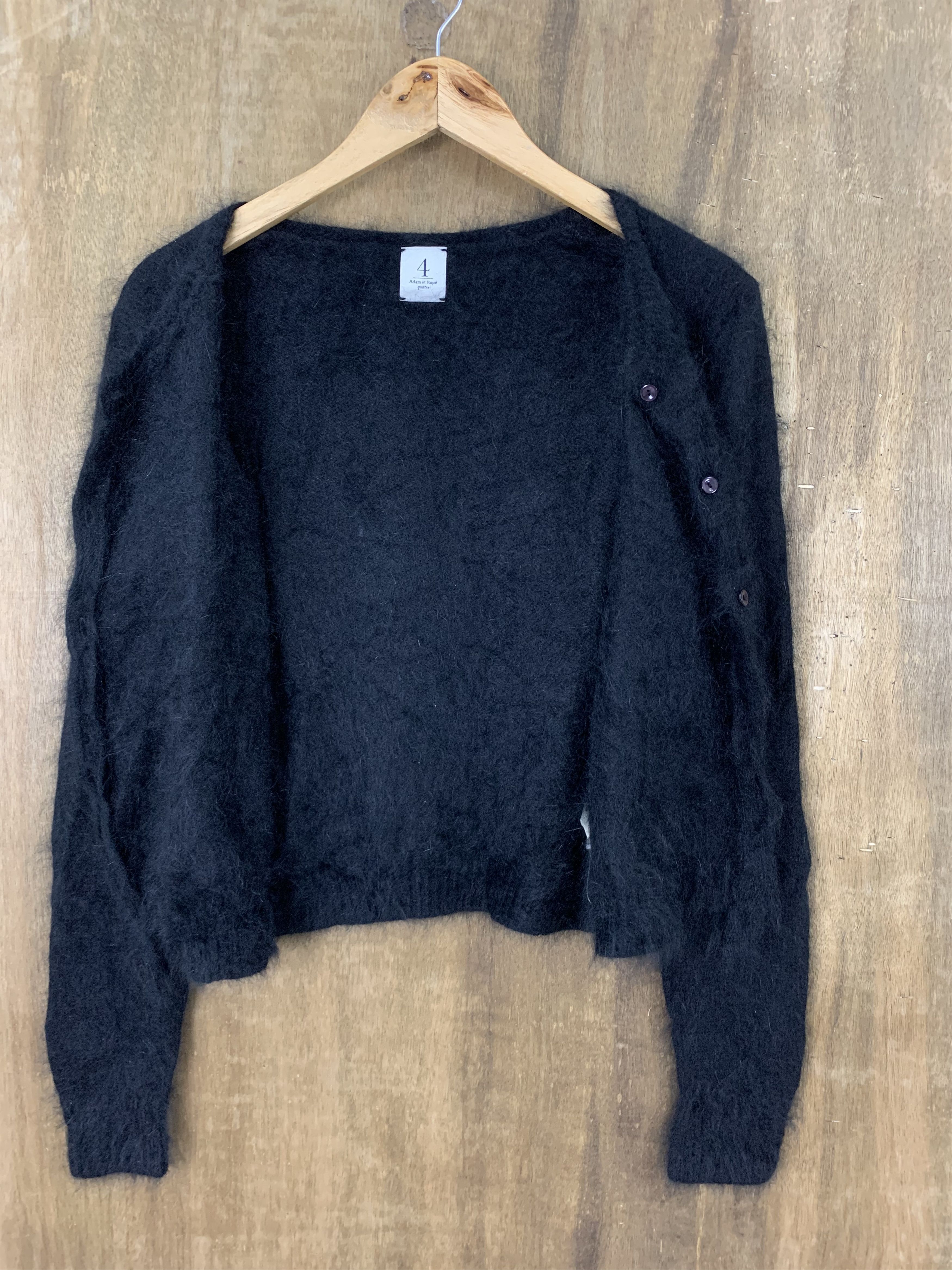 ADAM ET ROPE Cardigan Mohair Style Adam Et Rope Black Size S / US 4 / IT 40 - 6 Thumbnail