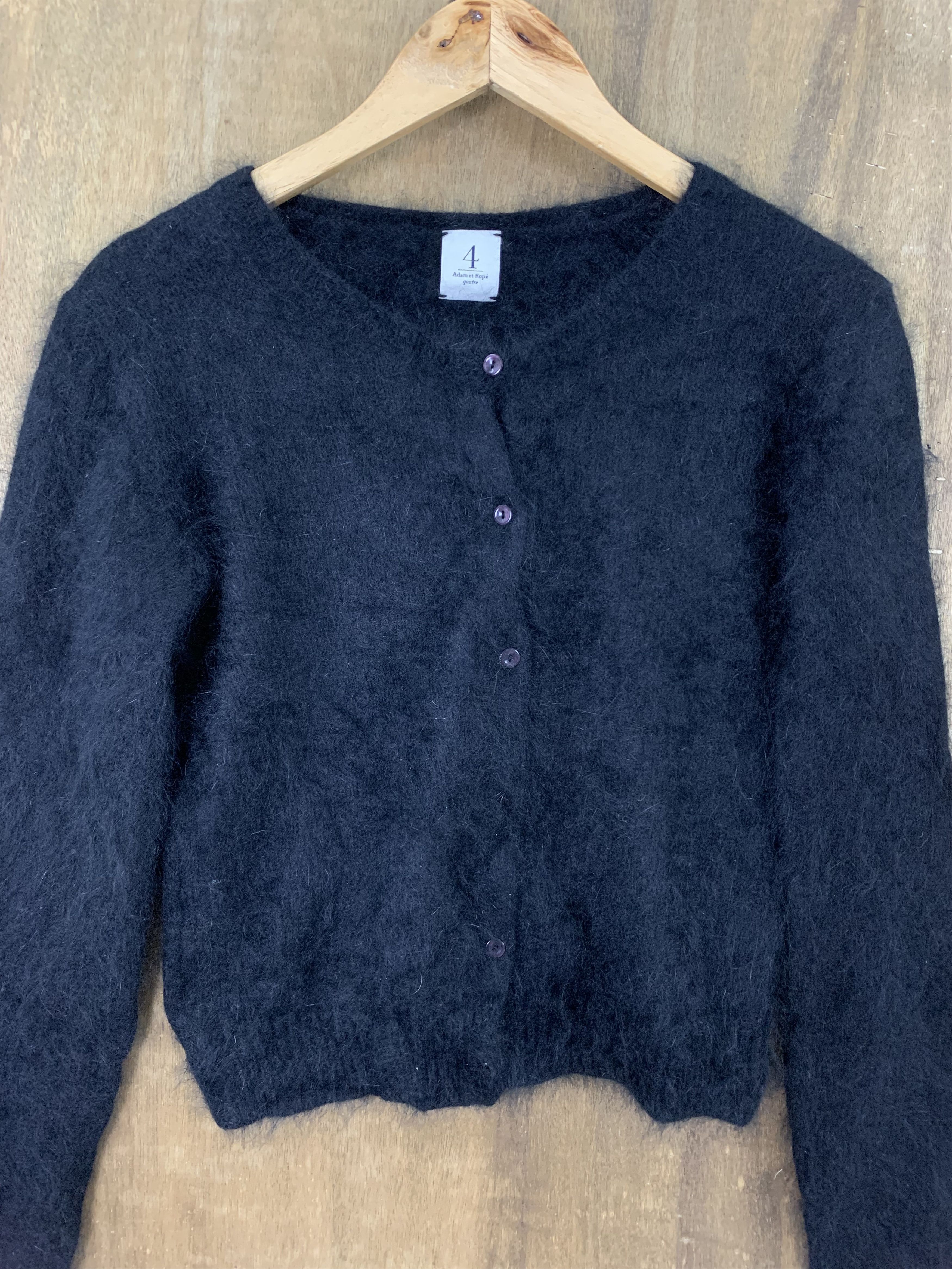 ADAM ET ROPE Cardigan Mohair Style Adam Et Rope Black Size S / US 4 / IT 40 - 2 Thumbnail