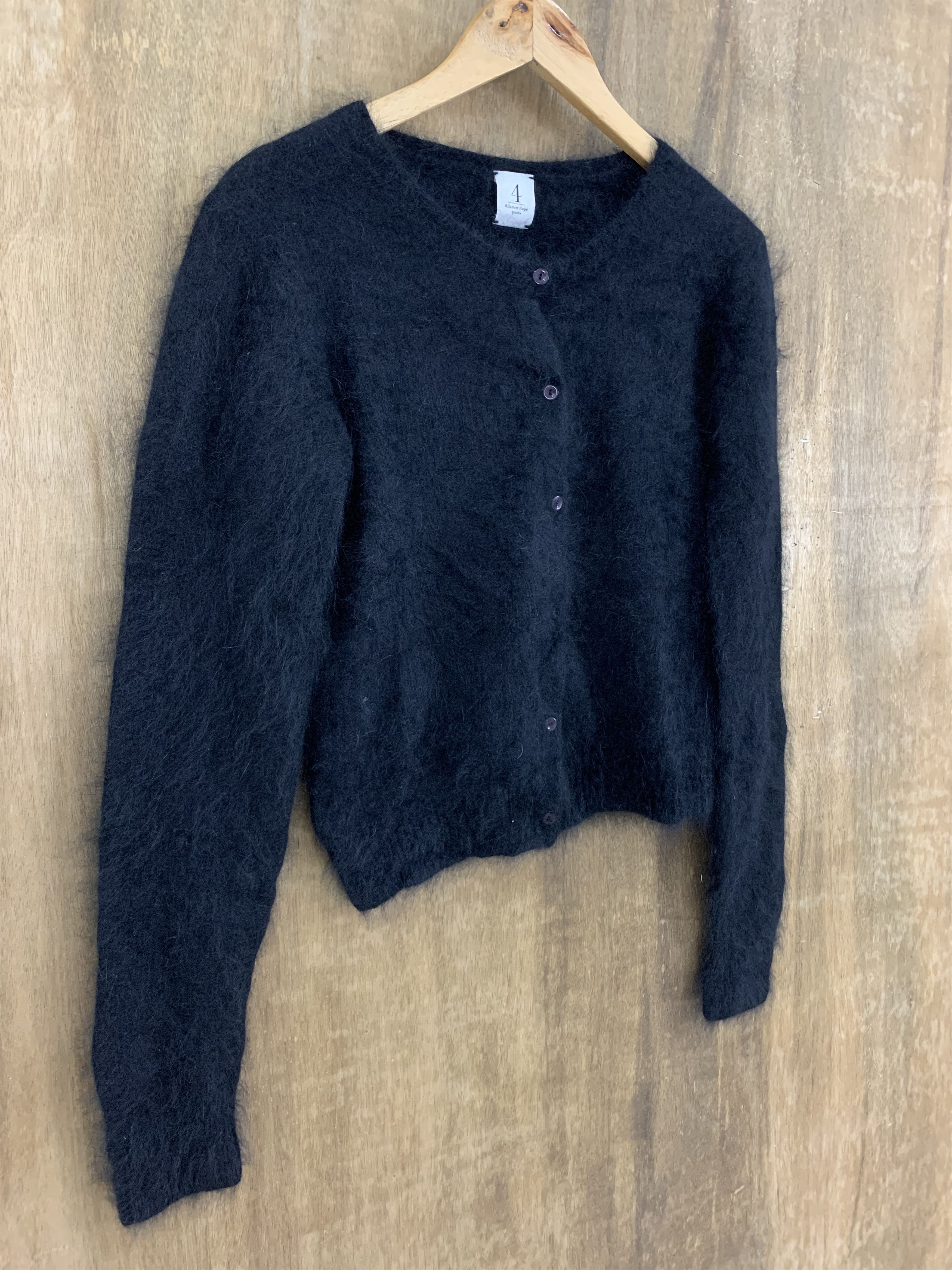 ADAM ET ROPE Cardigan Mohair Style Adam Et Rope Black Size S / US 4 / IT 40 - 3 Thumbnail