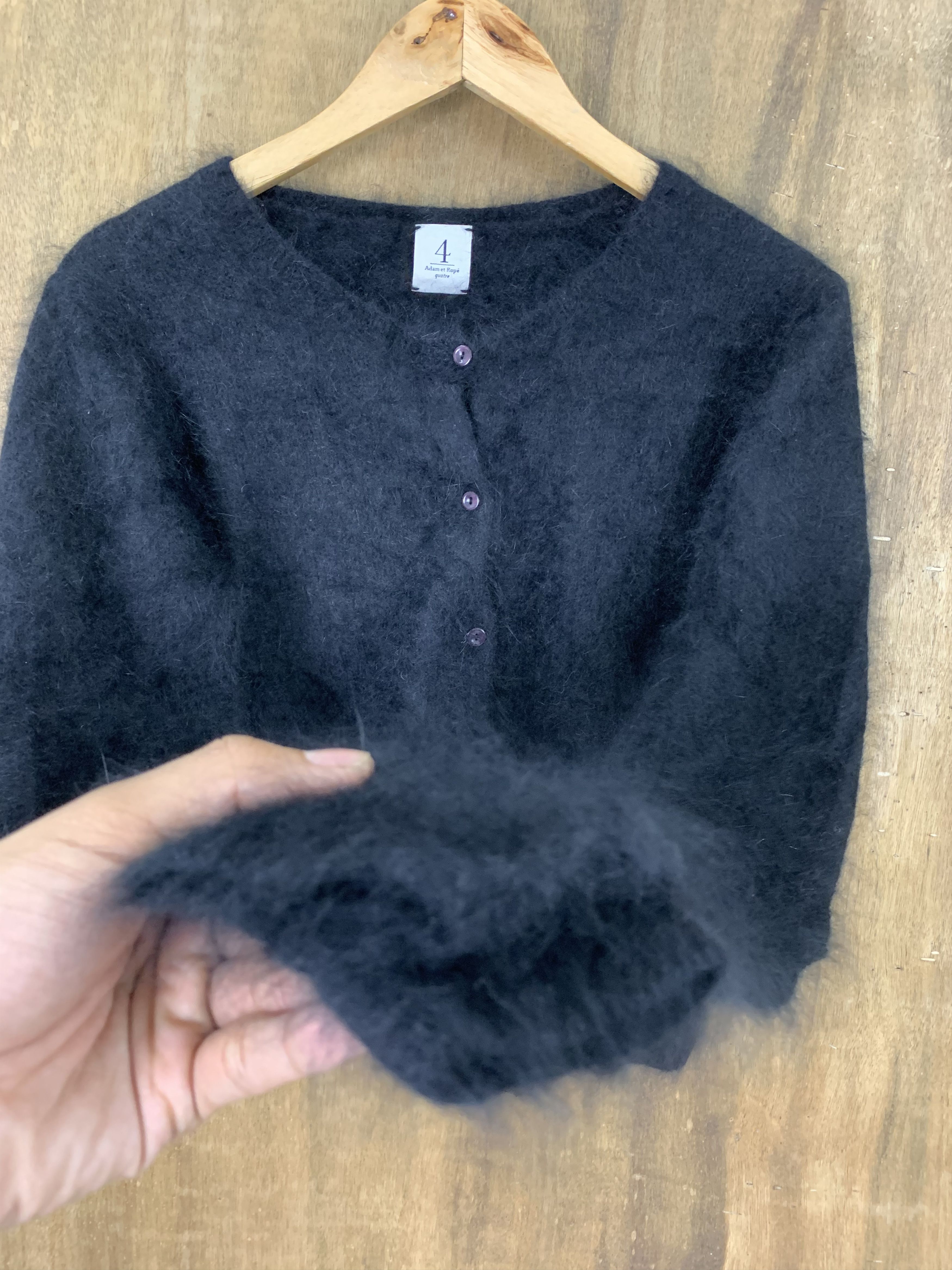 ADAM ET ROPE Cardigan Mohair Style Adam Et Rope Black Size S / US 4 / IT 40 - 5 Thumbnail