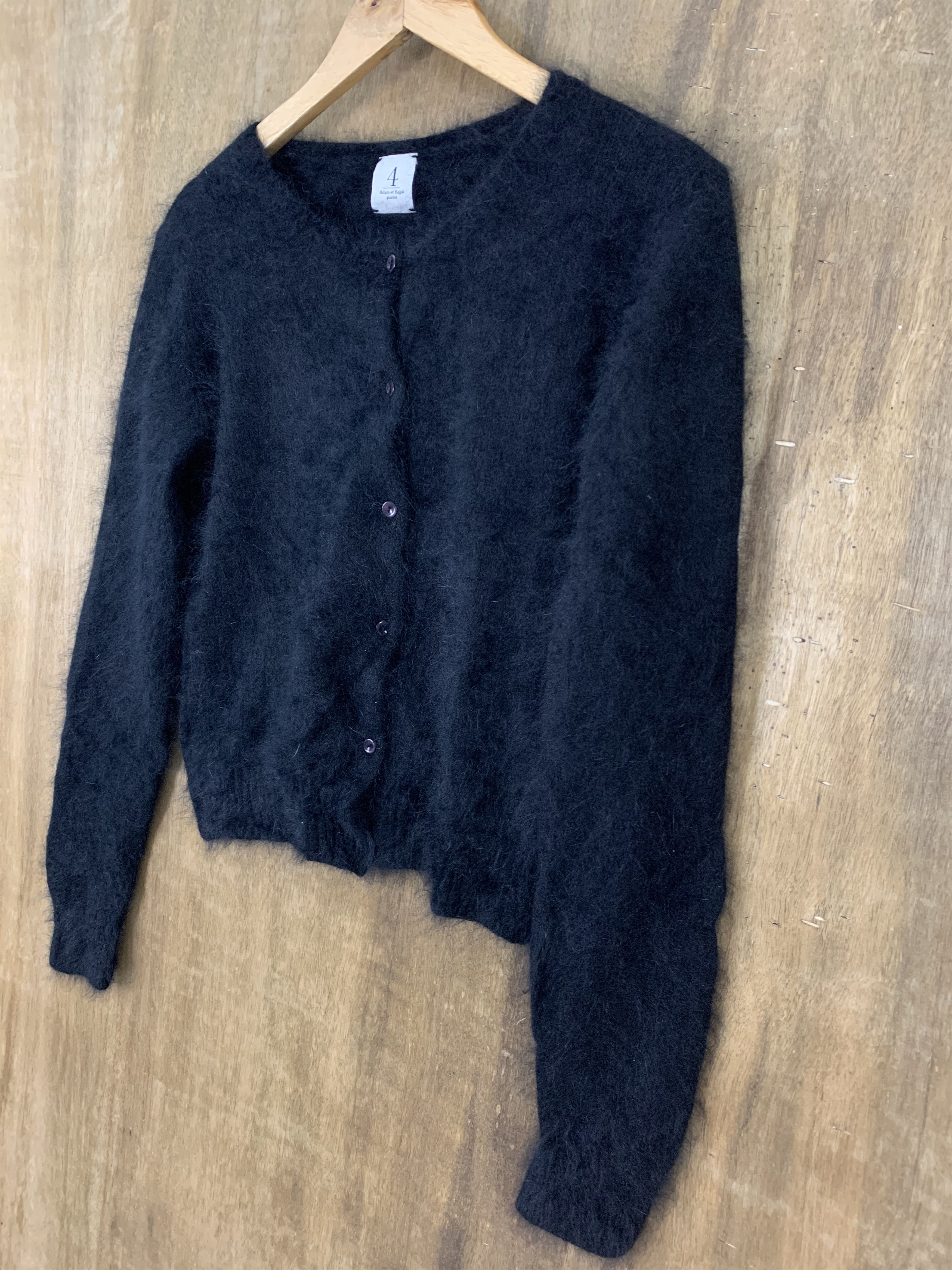ADAM ET ROPE Cardigan Mohair Style Adam Et Rope Black Size S / US 4 / IT 40 - 4 Thumbnail