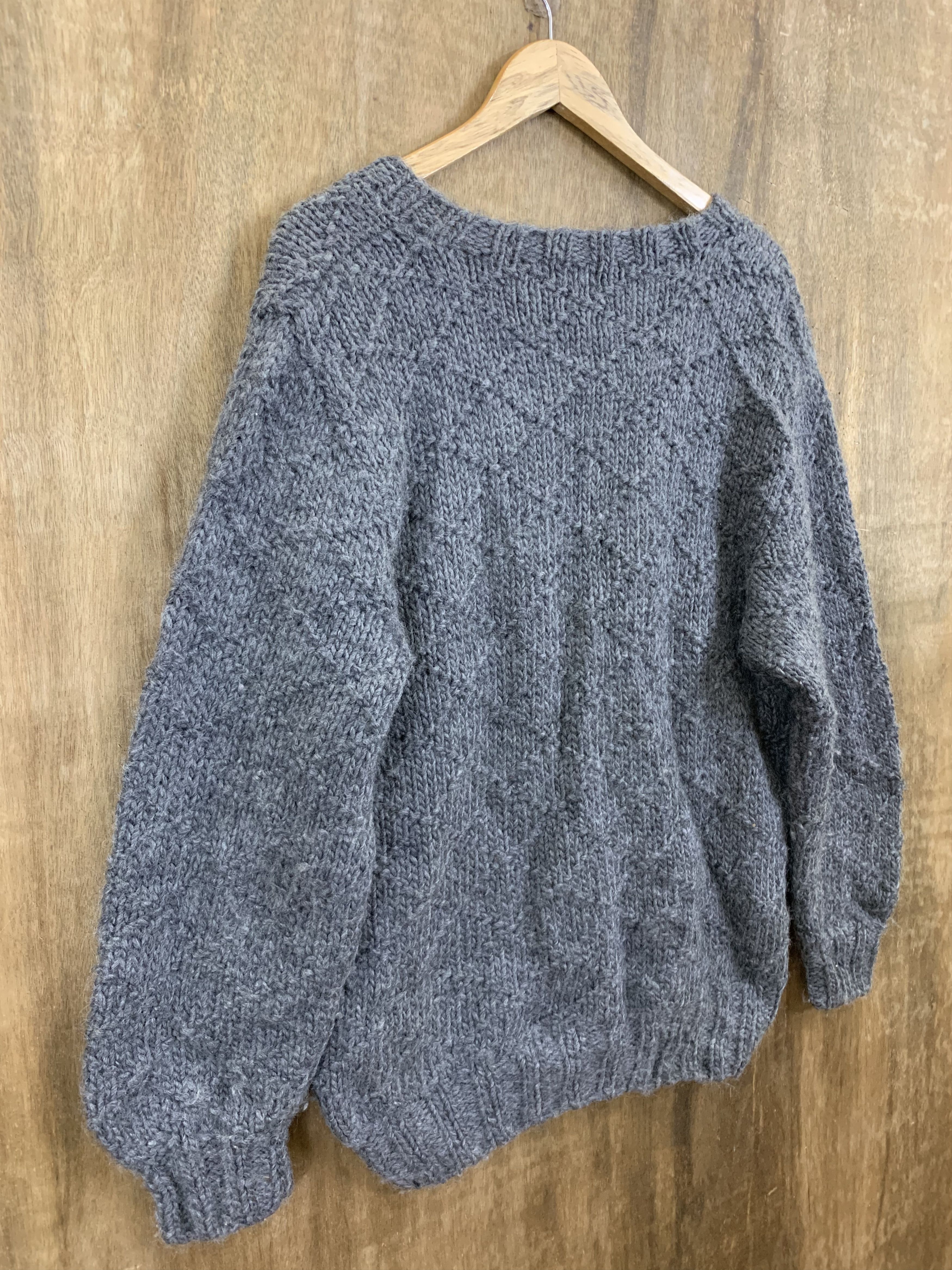 Aran Isles Knitwear Knitwear Mohair Cable Knit Vintage Japanese Branded Grey Size L / US 10 / IT 46 - 13 Thumbnail