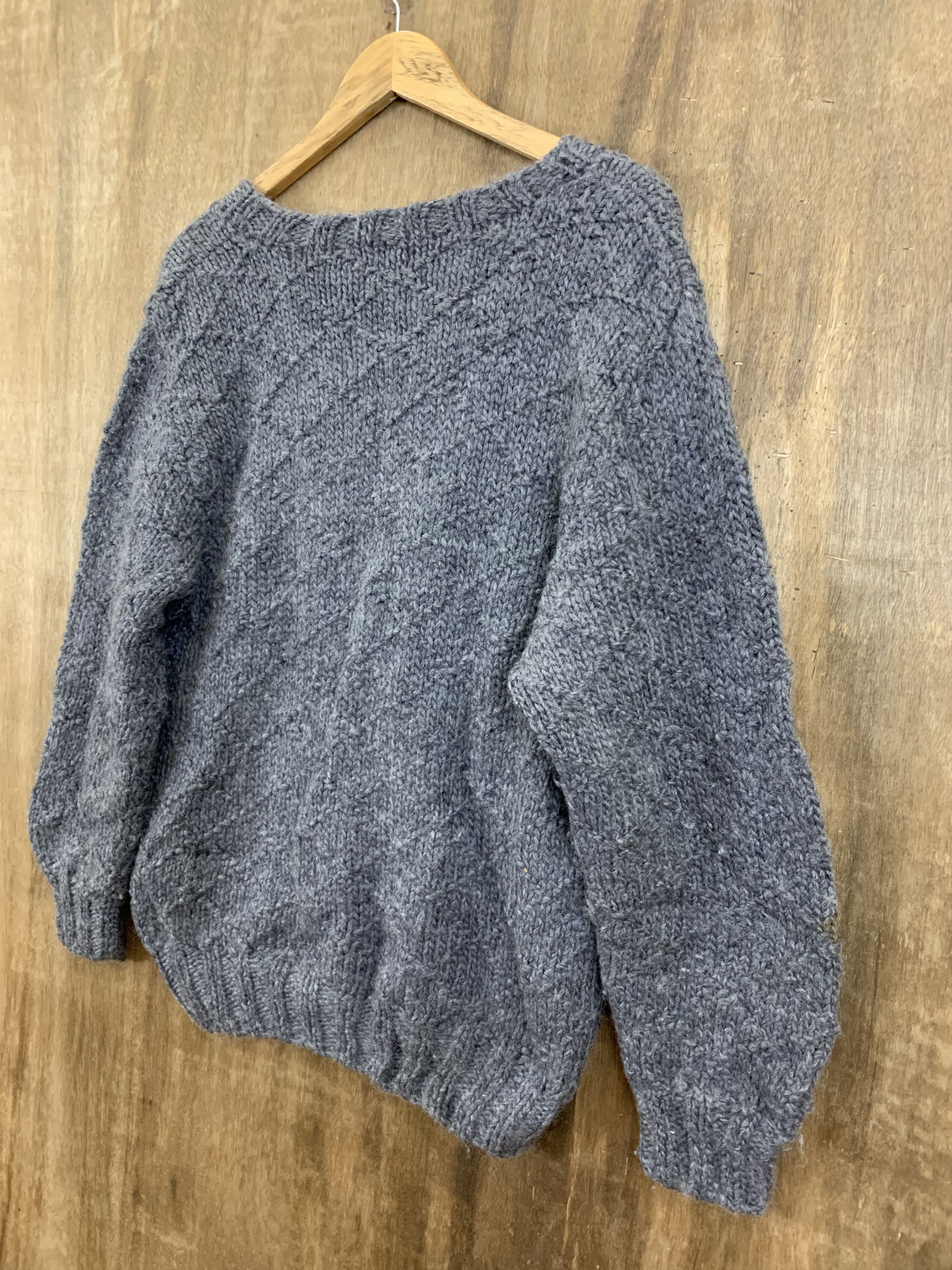 Aran Isles Knitwear Knitwear Mohair Cable Knit Vintage Japanese Branded Grey Size L / US 10 / IT 46 - 12 Thumbnail